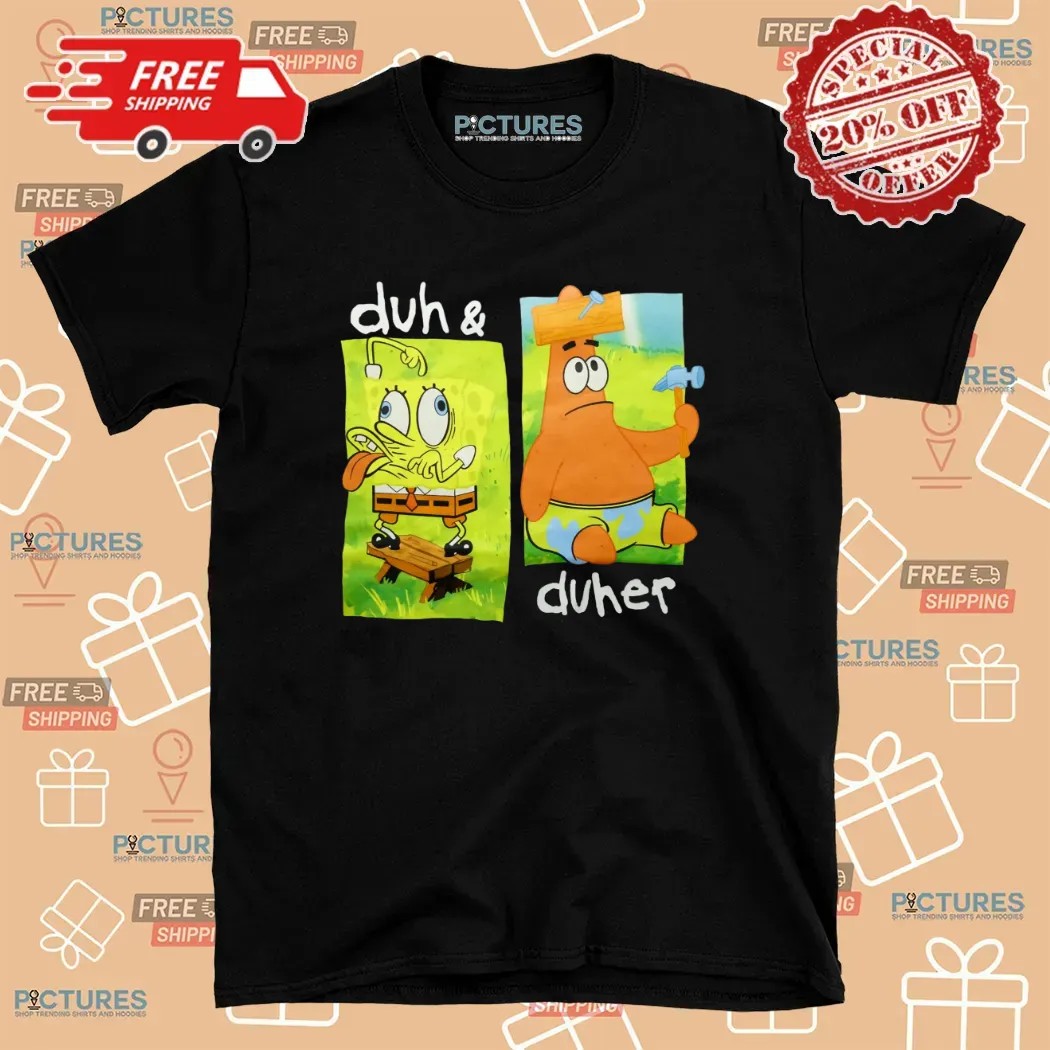 Spongebob Duh & Duher Graphic T Shirt