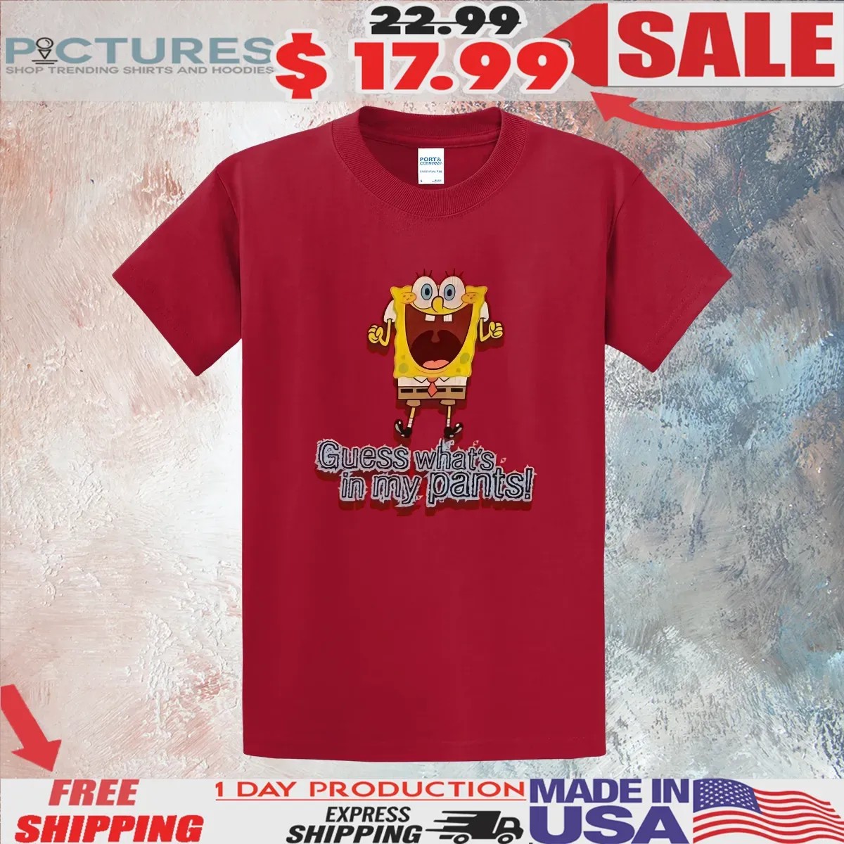 Spongebob Guess What's In My Pants T Shirt