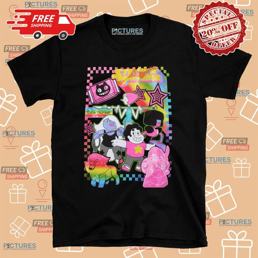 Steven Universe Love Yourself Glitter Print T Shirt