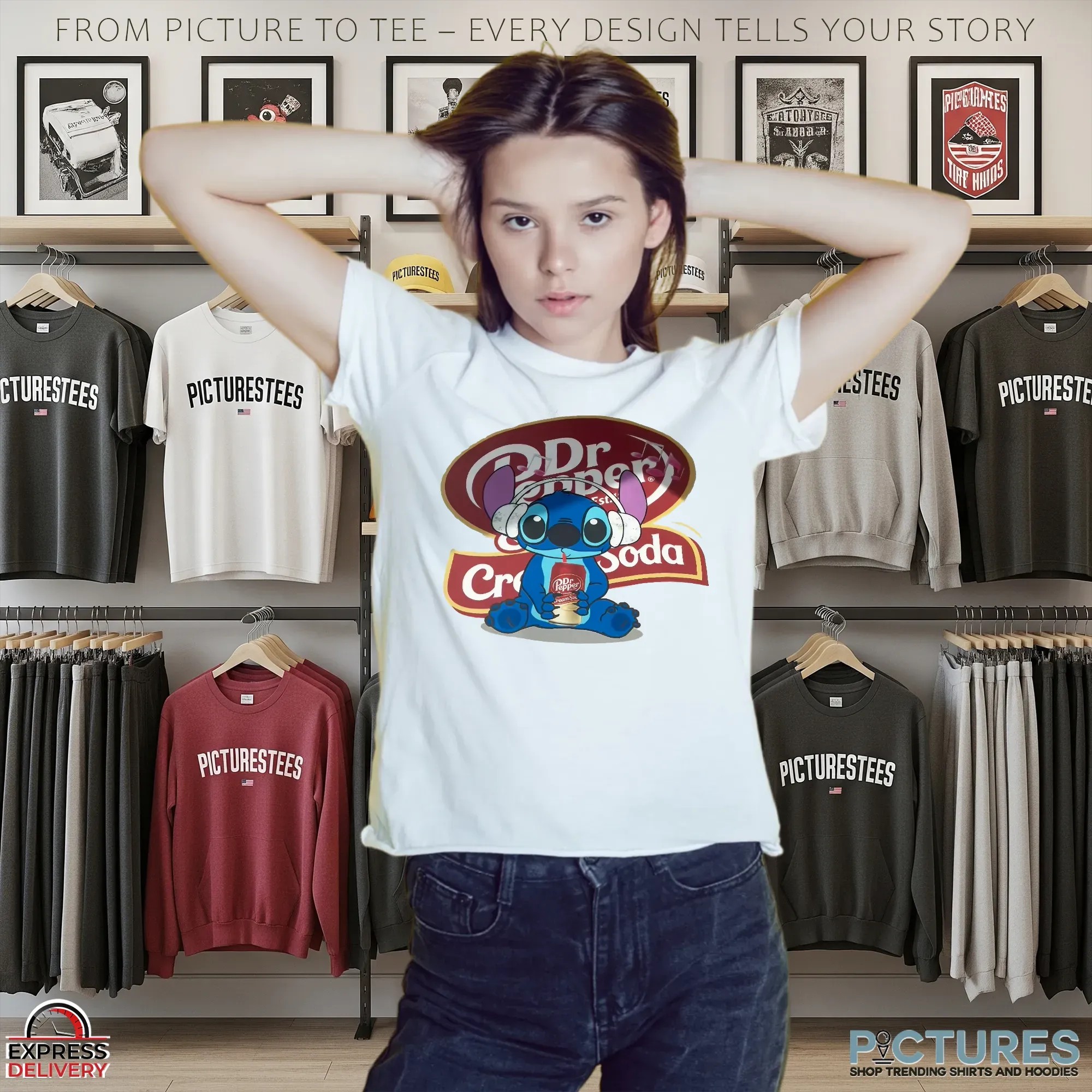 Stitch Dr Pepper Cream Soda Mashup T Shirt