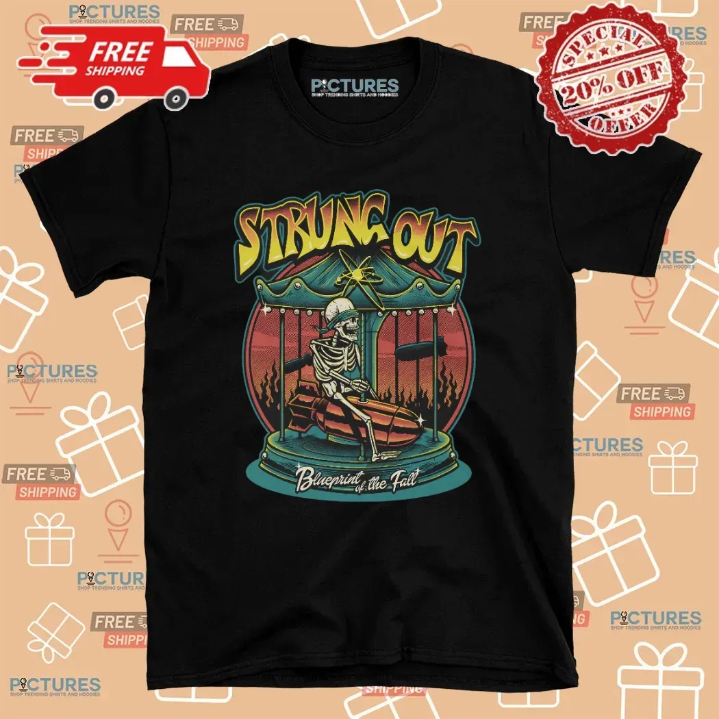 Strung Out Blueprint Of The Fall 35 Year Anniversary Tour 2025 Skeleton T Shirt