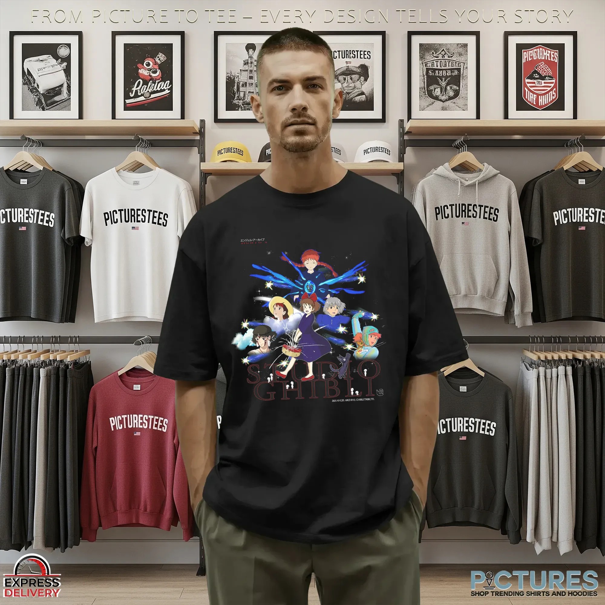 Studio Ghibli Angel Kiki, Howl, Nausicaä, Mononoke & More 2025 T Shirt