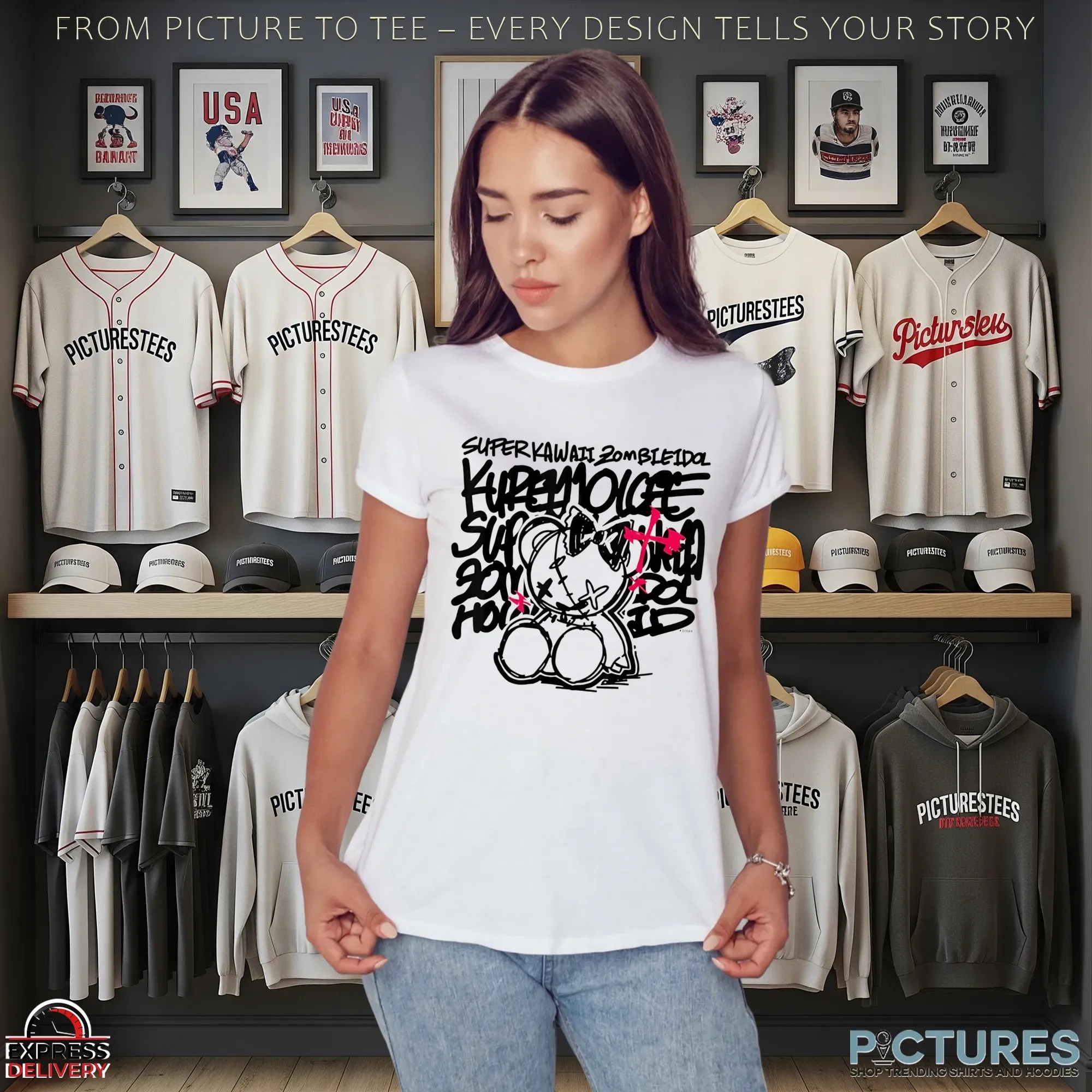 Super Kawaii Zombie Idol White T Shirt 9 Super Kawaii Zombie Idol White T Shirt