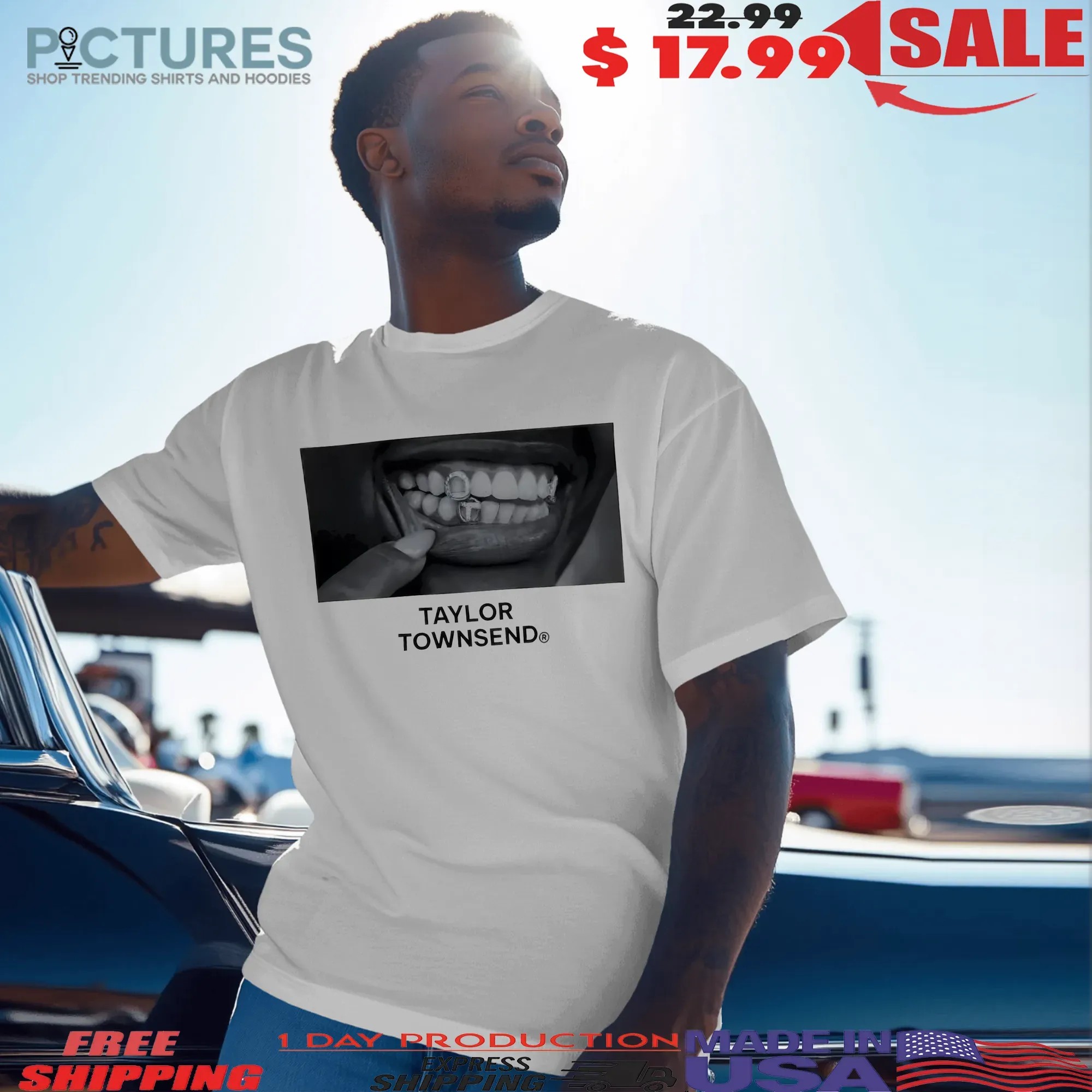 Taylor Townsend Tennis Blinged Out Teeth 2025 T Shirt