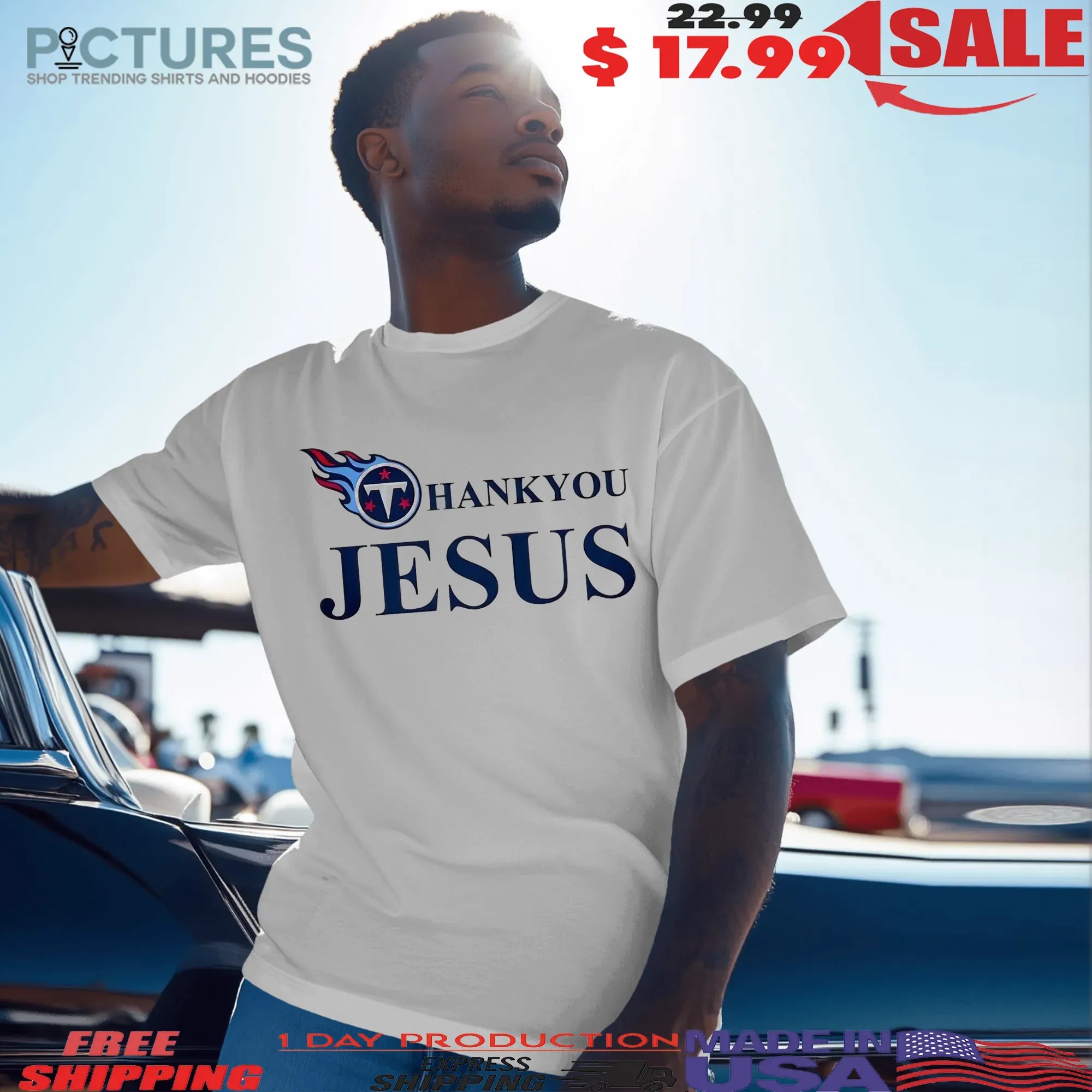 Tennessee Titans Thank You Jesus T Shirt