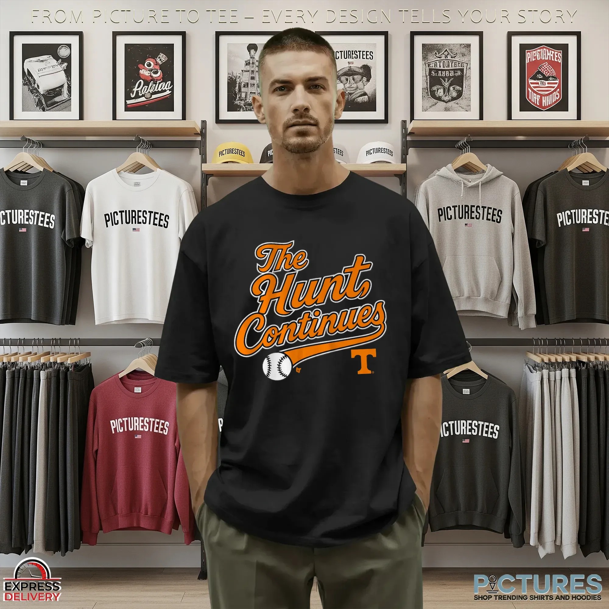 Tennessee Volunteers Baseball The Hunt Continues T Shirt 9 Tennessee Volunteers Baseball The Hunt Continues T Shirt