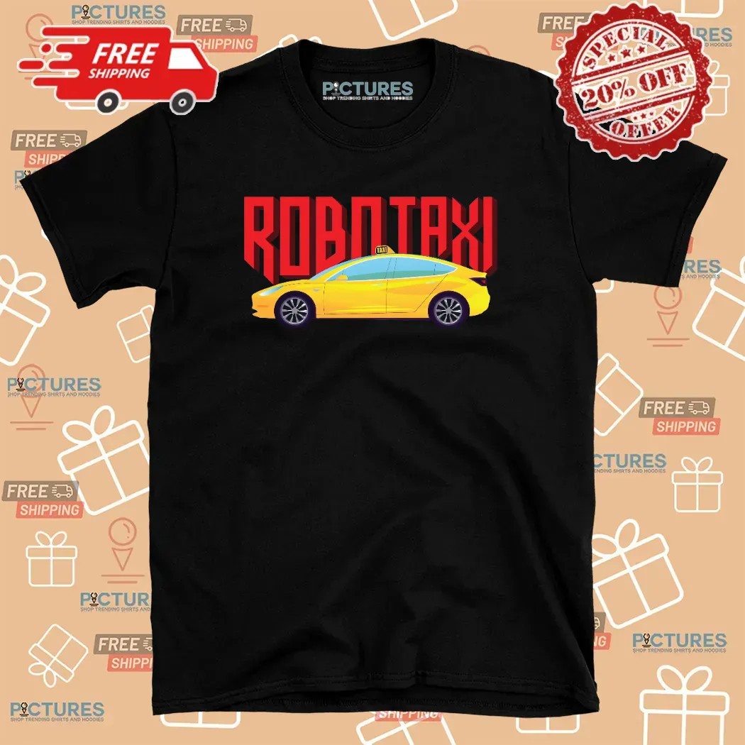 Tesla Robotaxi Elon Musk Autonomous Cars T Shirt