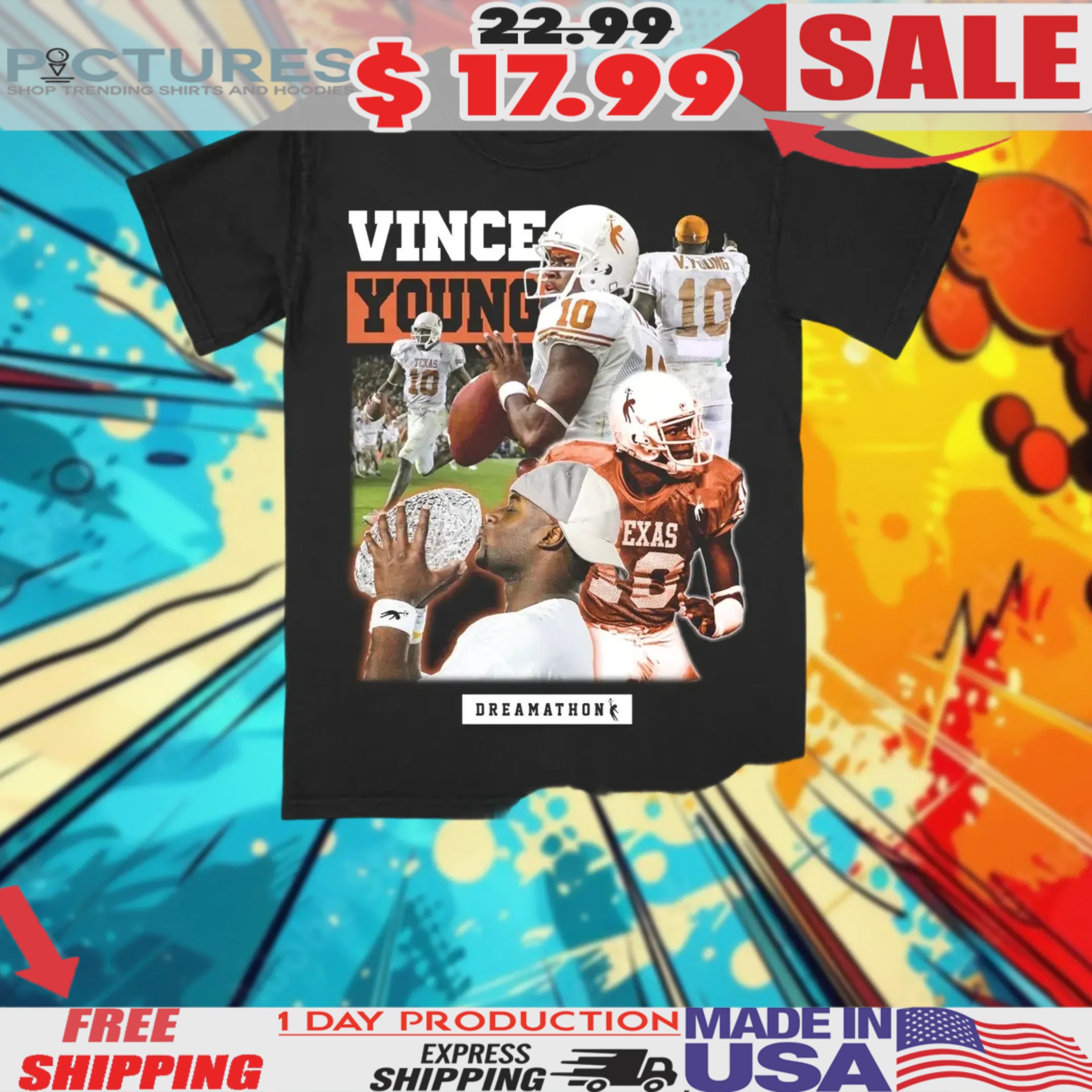 Texas Football Vince Young Dreamathon Shirt