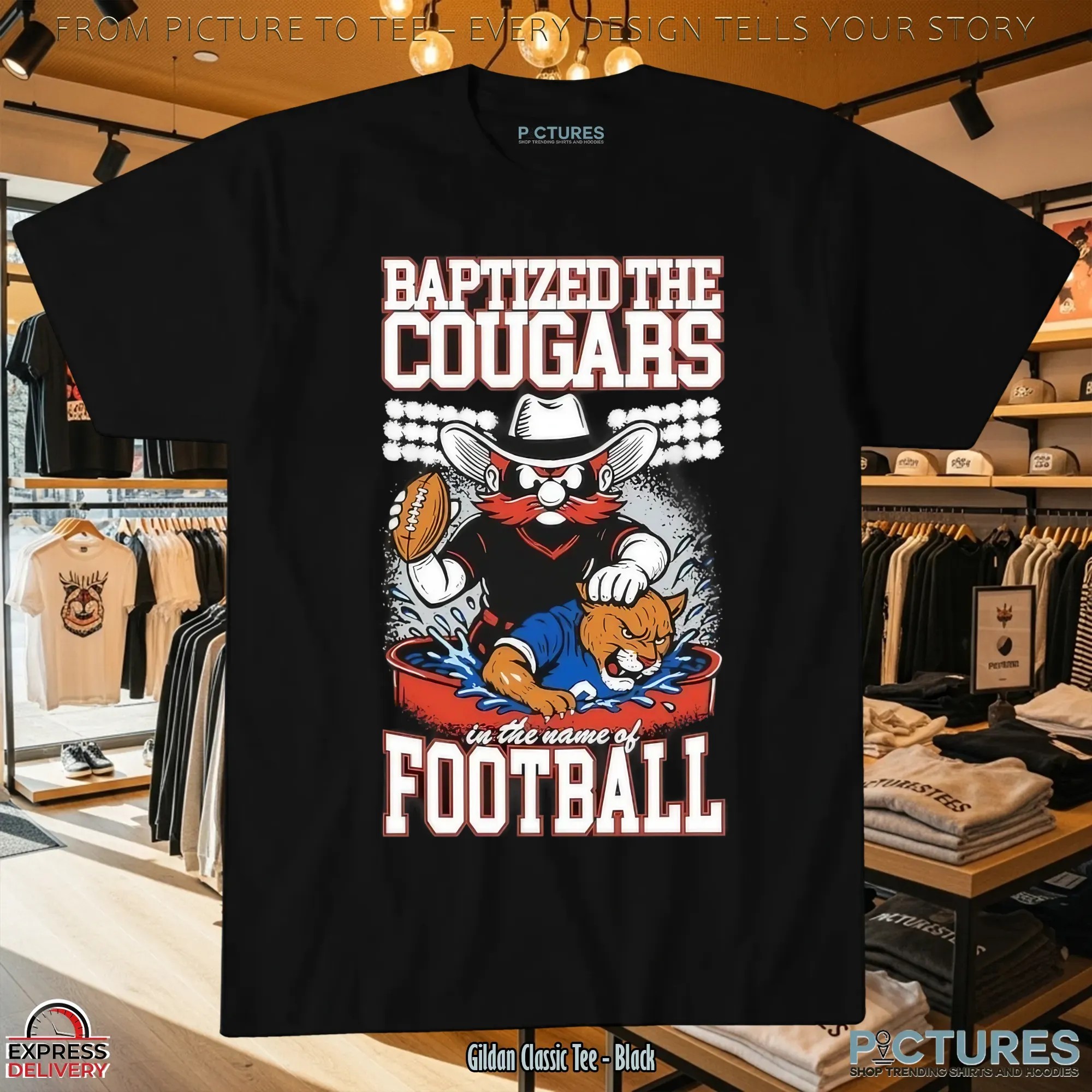 Texas Tech Red Raiders Vs Byu Cougars Baptized The Cougars In The Name Of Football T Shirt 8 Texas Tech Red Raiders Vs Byu Cougars Baptized The Cougars In The Name Of Football T Shirt