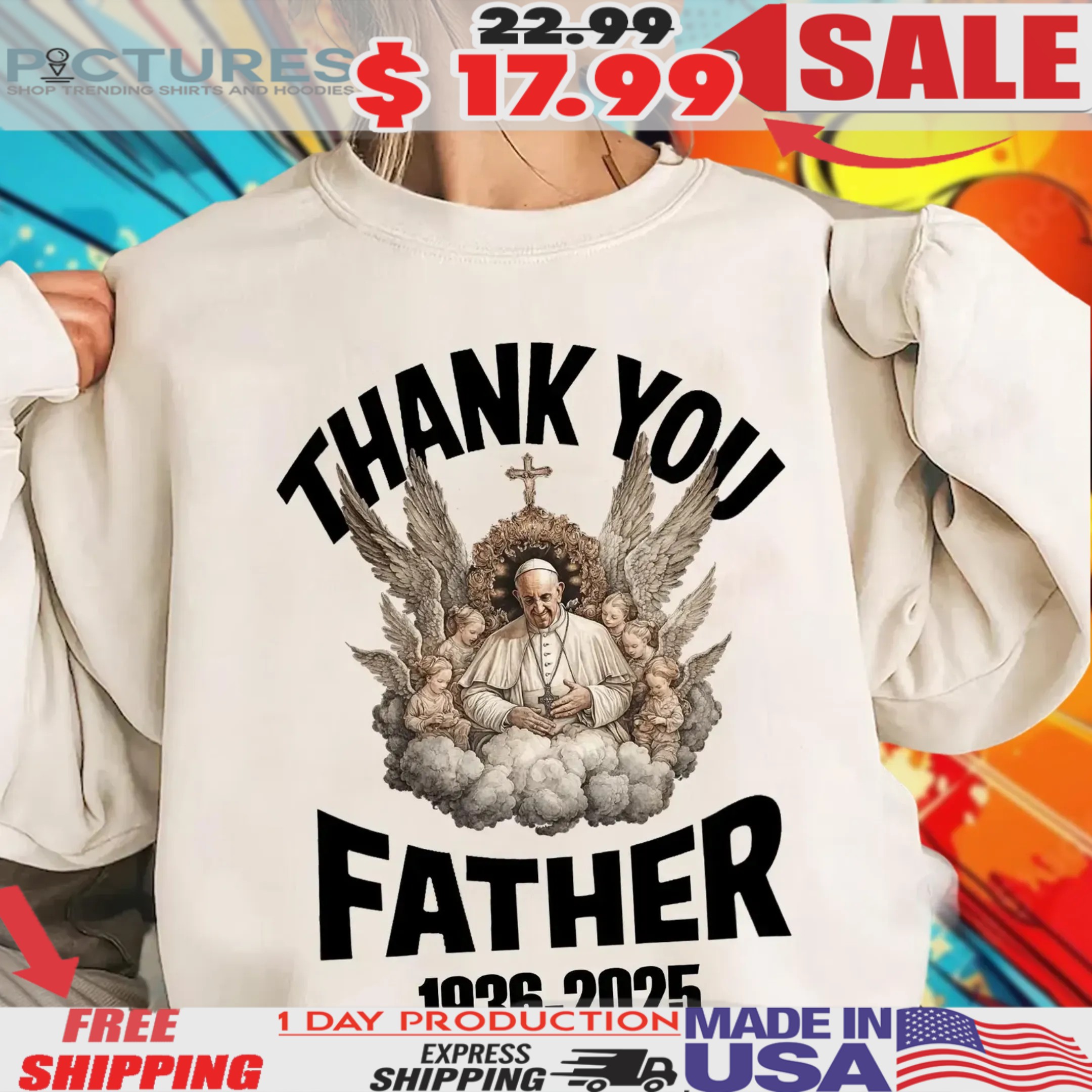 Thank You Father Pope Francis 1936-2025 Catholic Christian Shirt