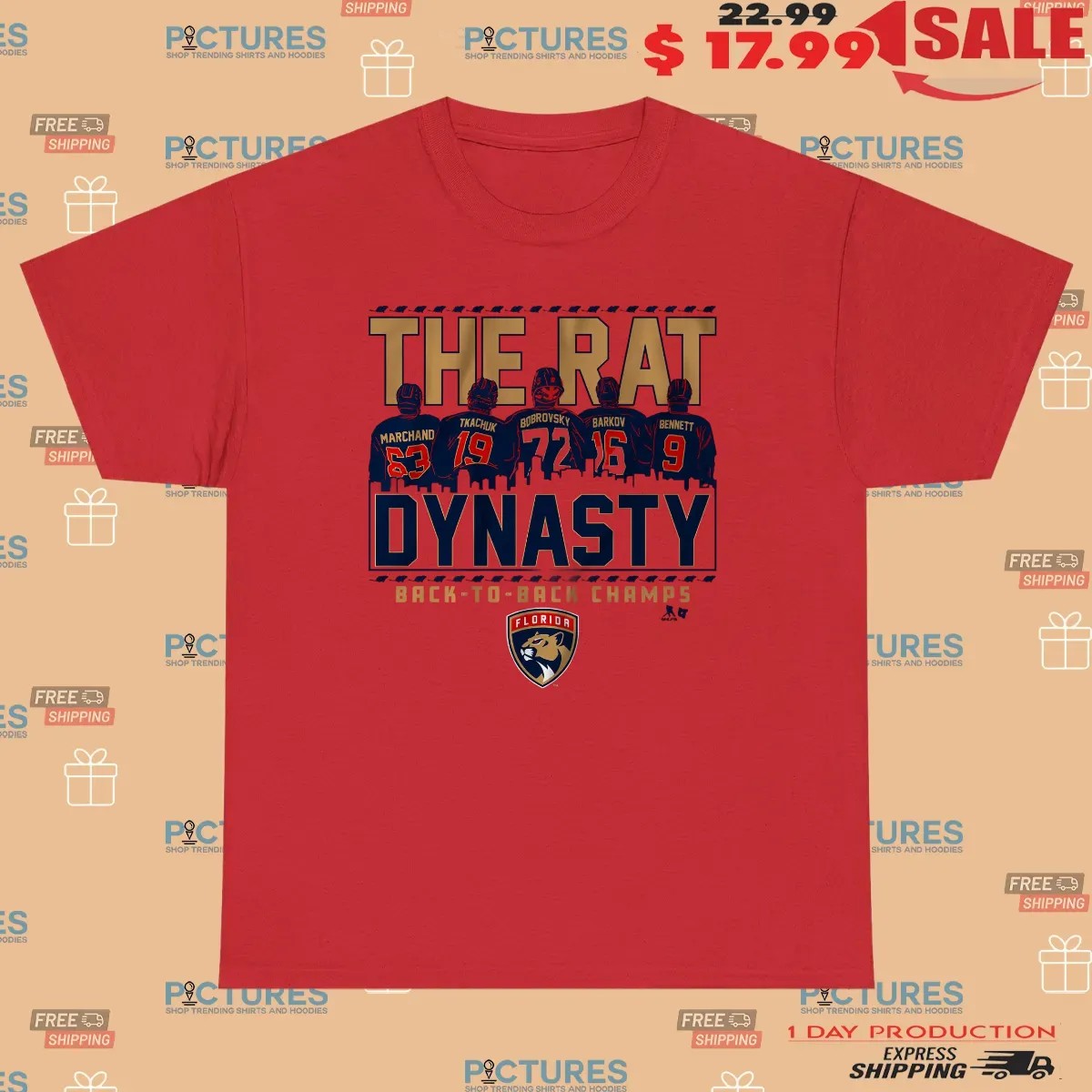 The Rat Dynasty Florida Panthers Back-to-Back Stanley Cup Champions T Shirt