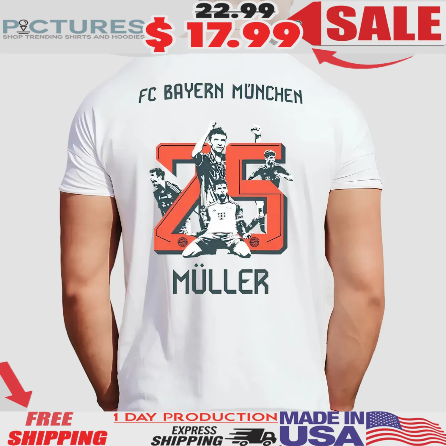 Thomas Müller Number 25 FC Bayern Muchen Shirt