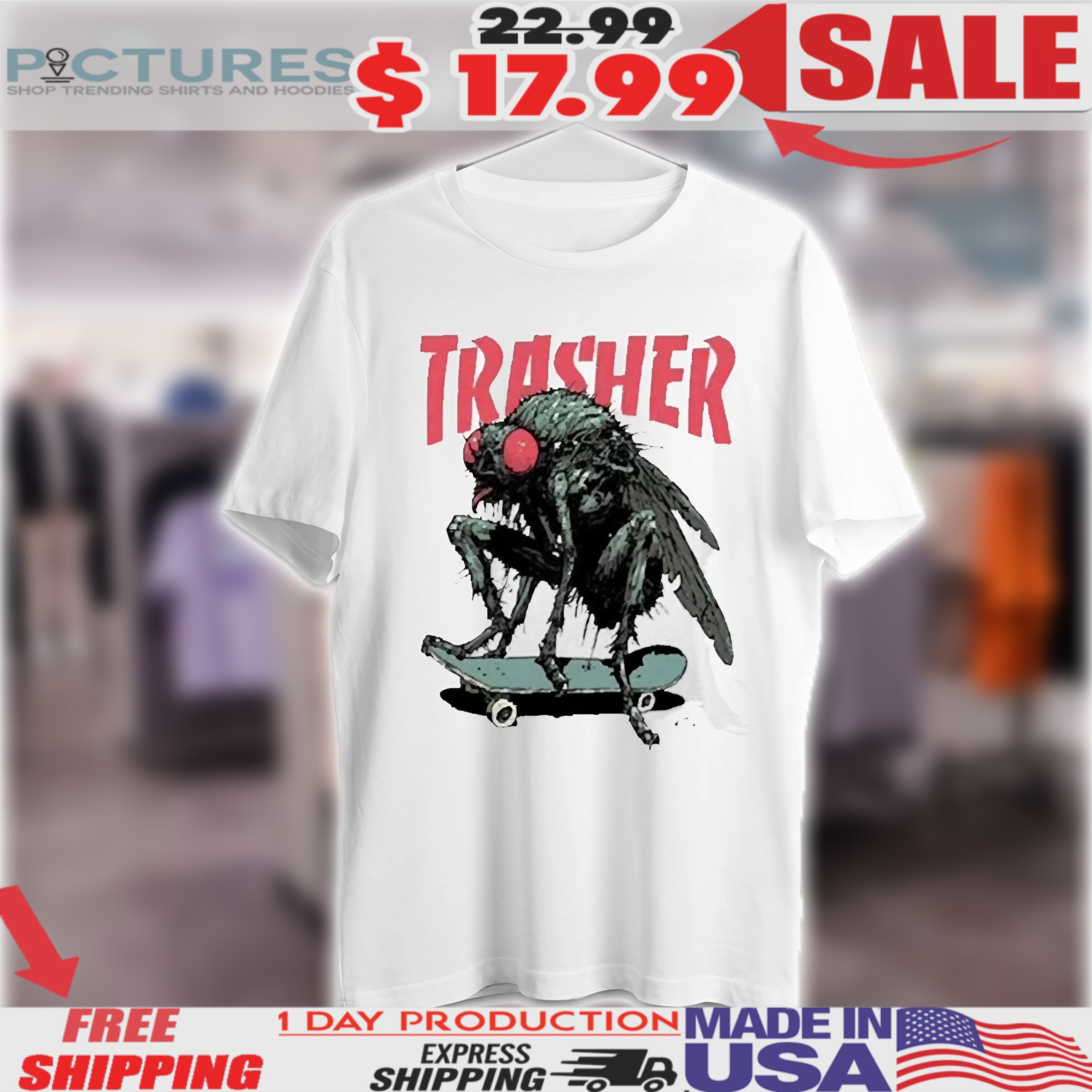 Thrasher Magazine Skateboard Flies Shirt