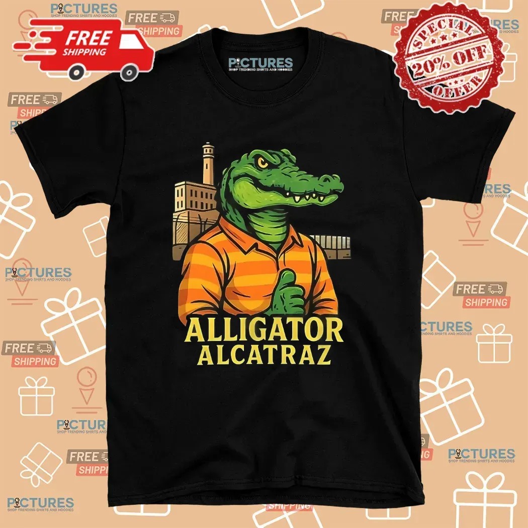 Thumbs Up Alligator Alcatraz  Graphic T Shirt
