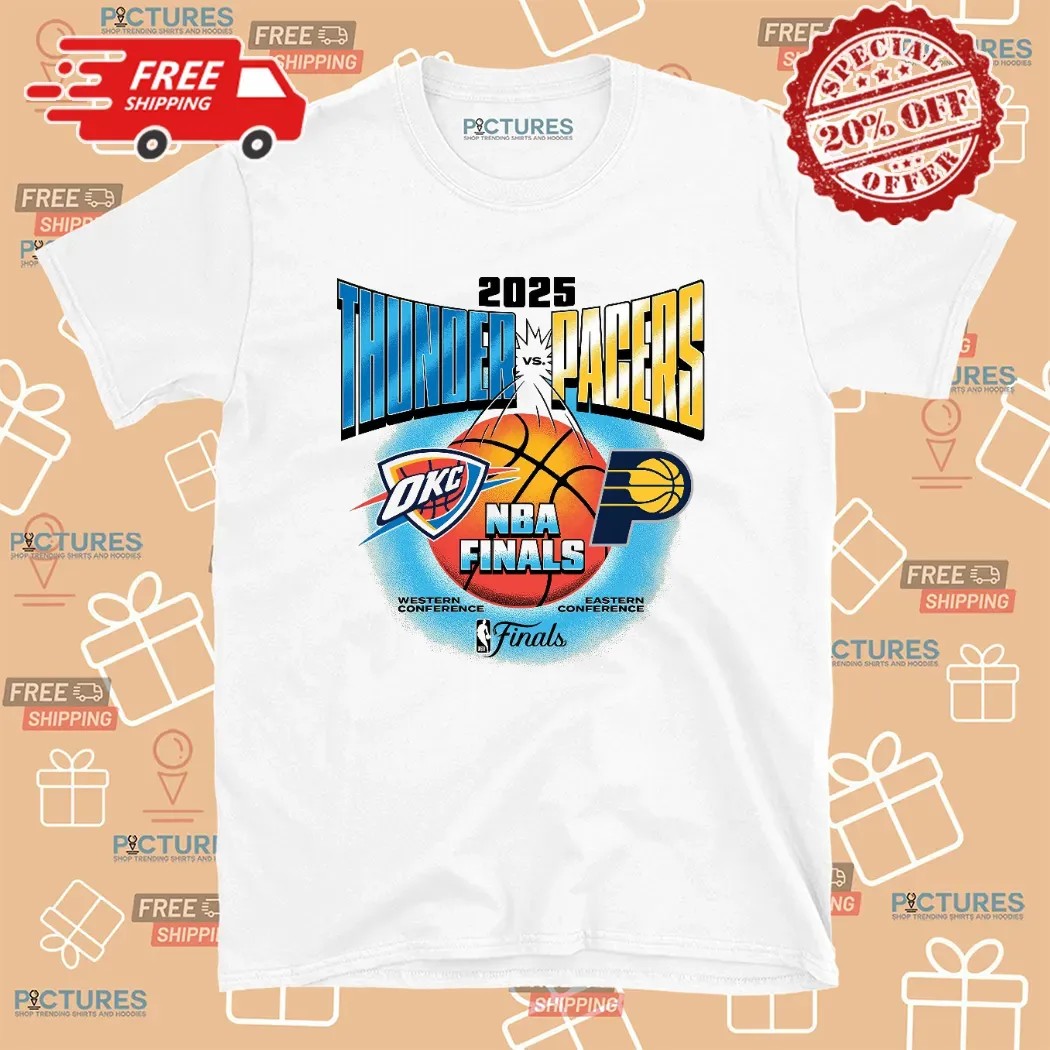 Thunder Vs Indiana Pacers 2025 Nba Finals Vintage Matchup Eastern Western Conference T Shirt