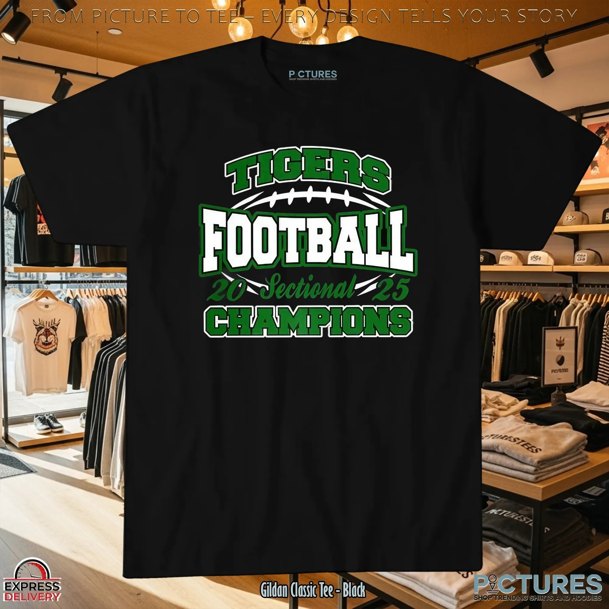 Tigers Football Sectional Champions 2025 Graphic T Shirt