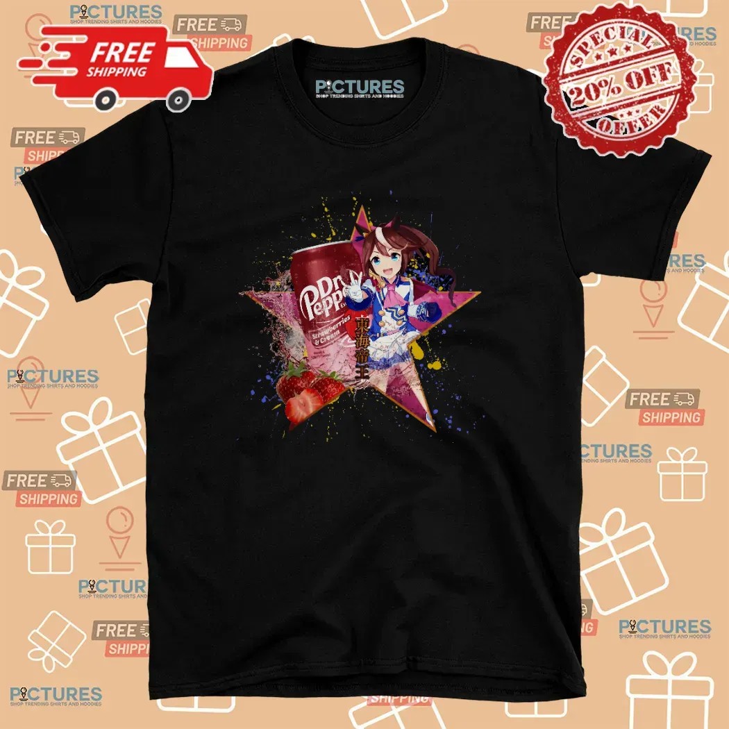 Tokai Teio Umamusume Pretty Derby Dr Pepper Strawberries Cream Anime T Shirt 7 Tokai Teio Umamusume Pretty Derby Dr Pepper Strawberries Cream Anime T Shirt