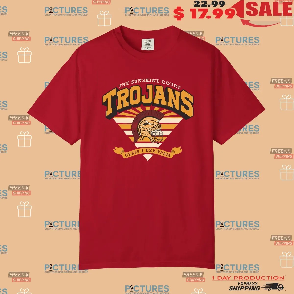 Trojans Sunshine Court Class 1 Exy Team T Shirt
