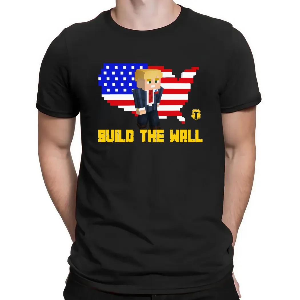 Trumpcraft Build The Wall Trump Flag T Shirt