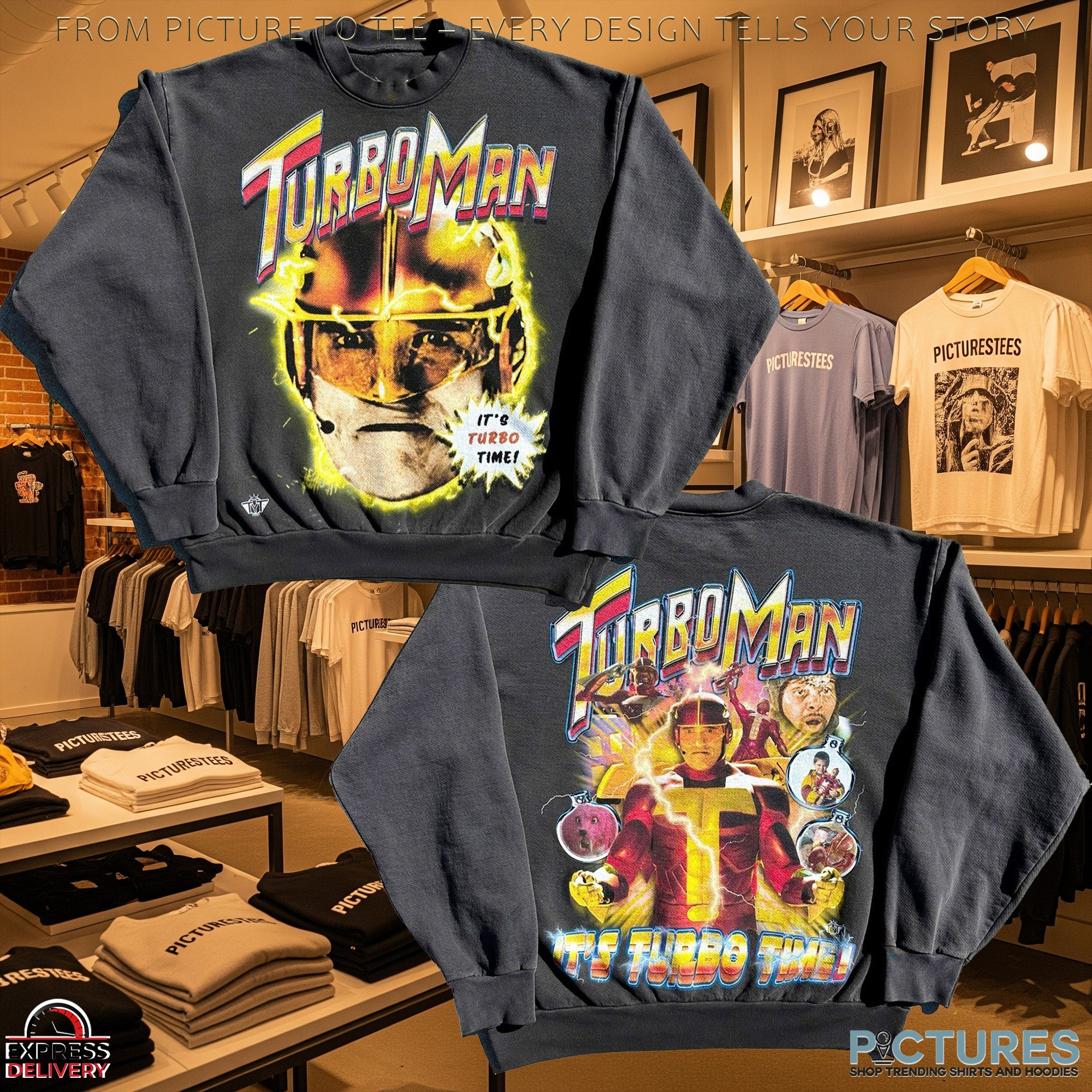 Turbo Man It's Turbo Time Christmas Movie T Shirt