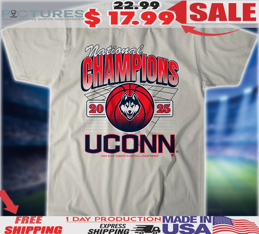 UConn Huskies Women's Basketball 2025 NCAA National Champions Grid Shirt 1 UConn Huskies Women's Basketball 2025 NCAA National Champions Grid Shirt