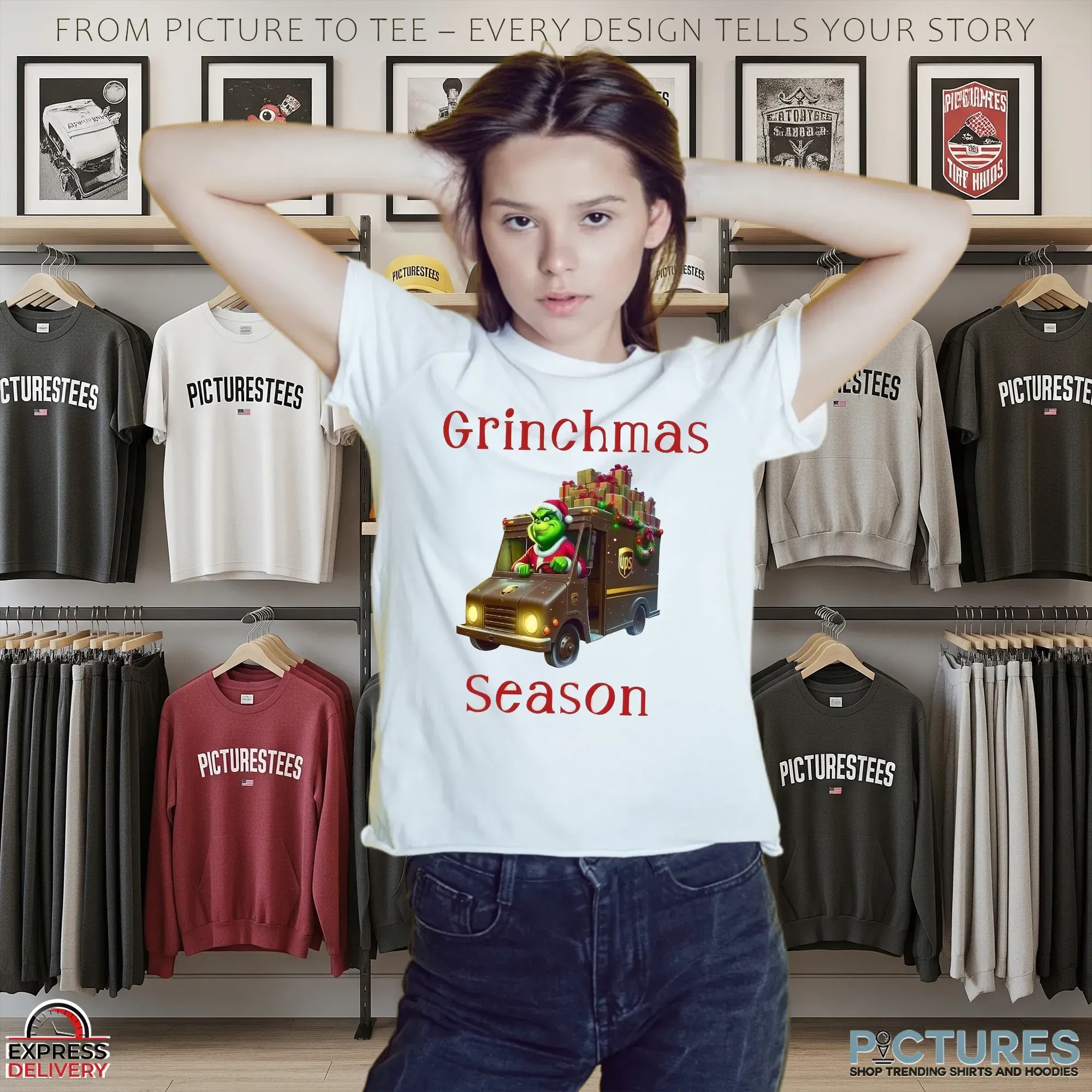 UPS Delivery Driver Christmas Grinchmas Season T Shirt