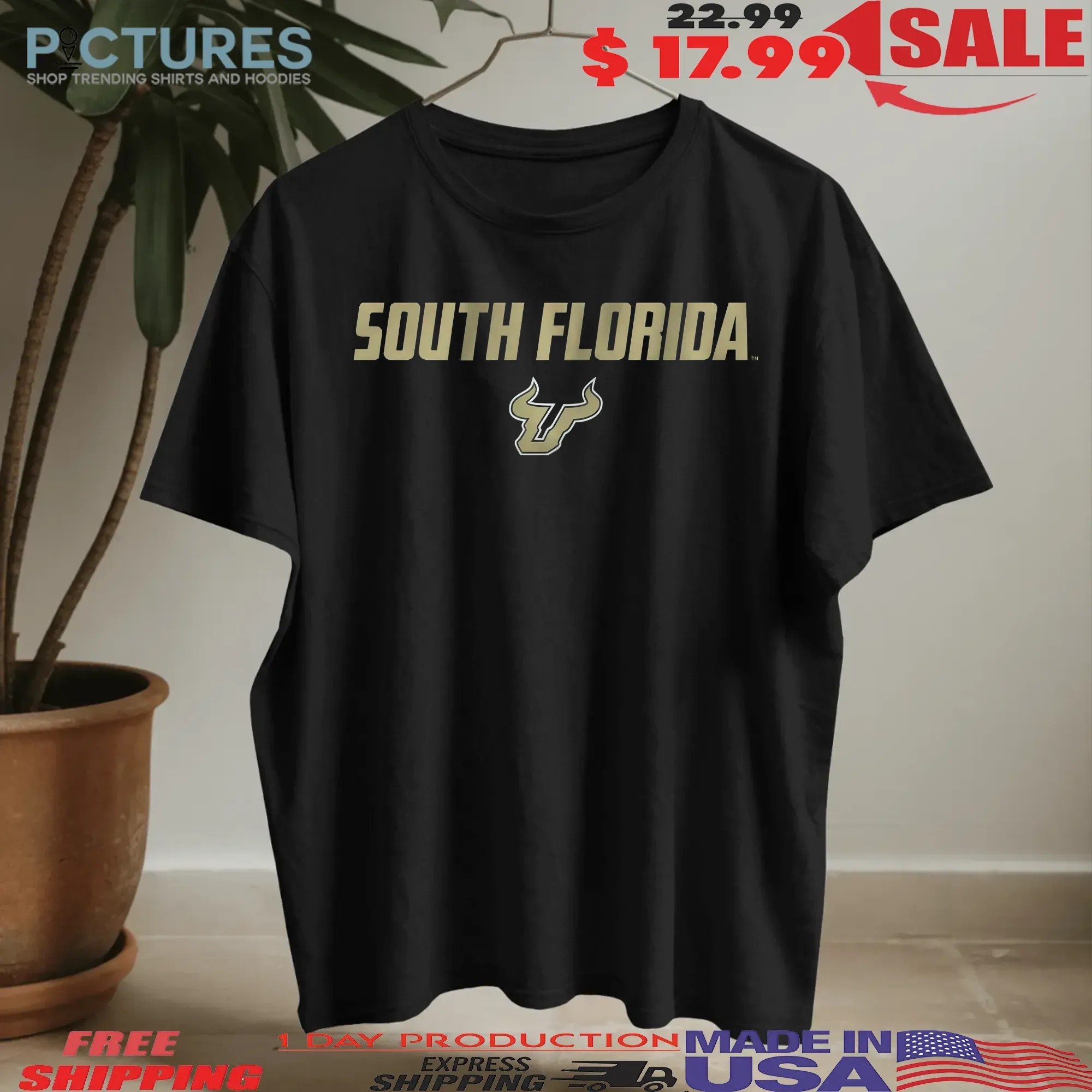 USF South Florida Bulls Wordmark T Shirt