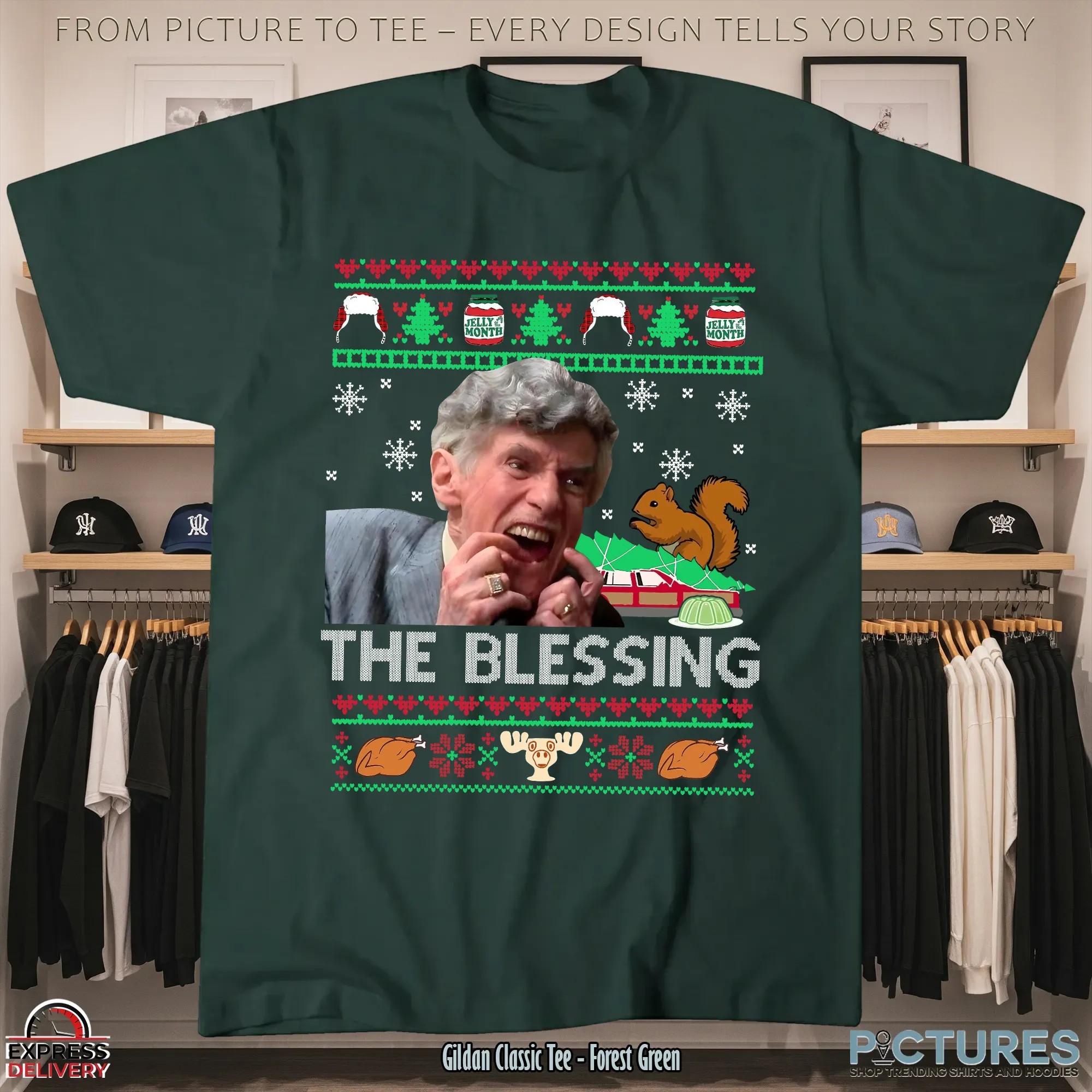 Uncle Lewis The Blessing National Lampoon's Christmas Vacation Ugly Christmas T Shirt