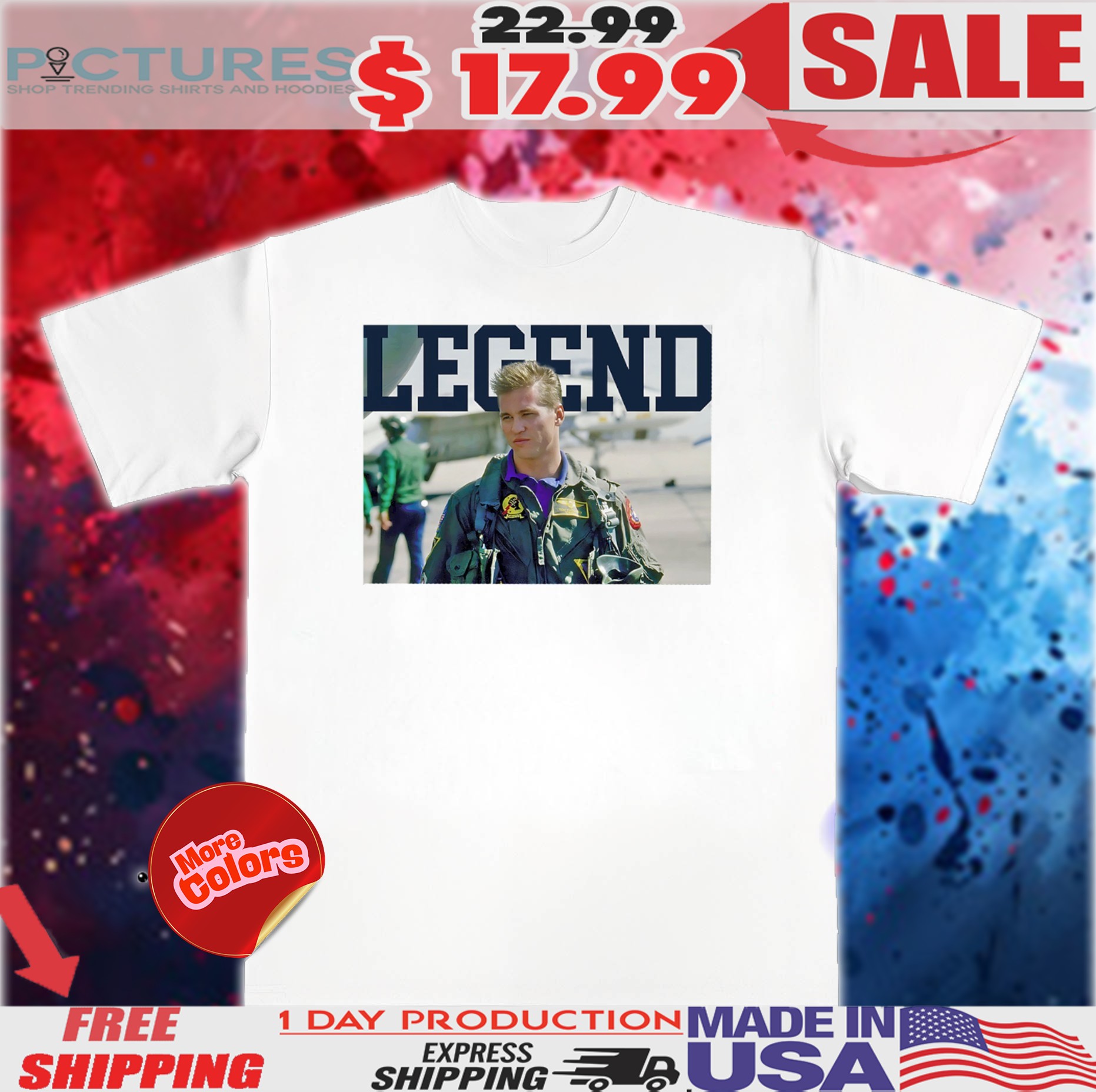 Val Kilmer The Iceman Legend Charity shirt