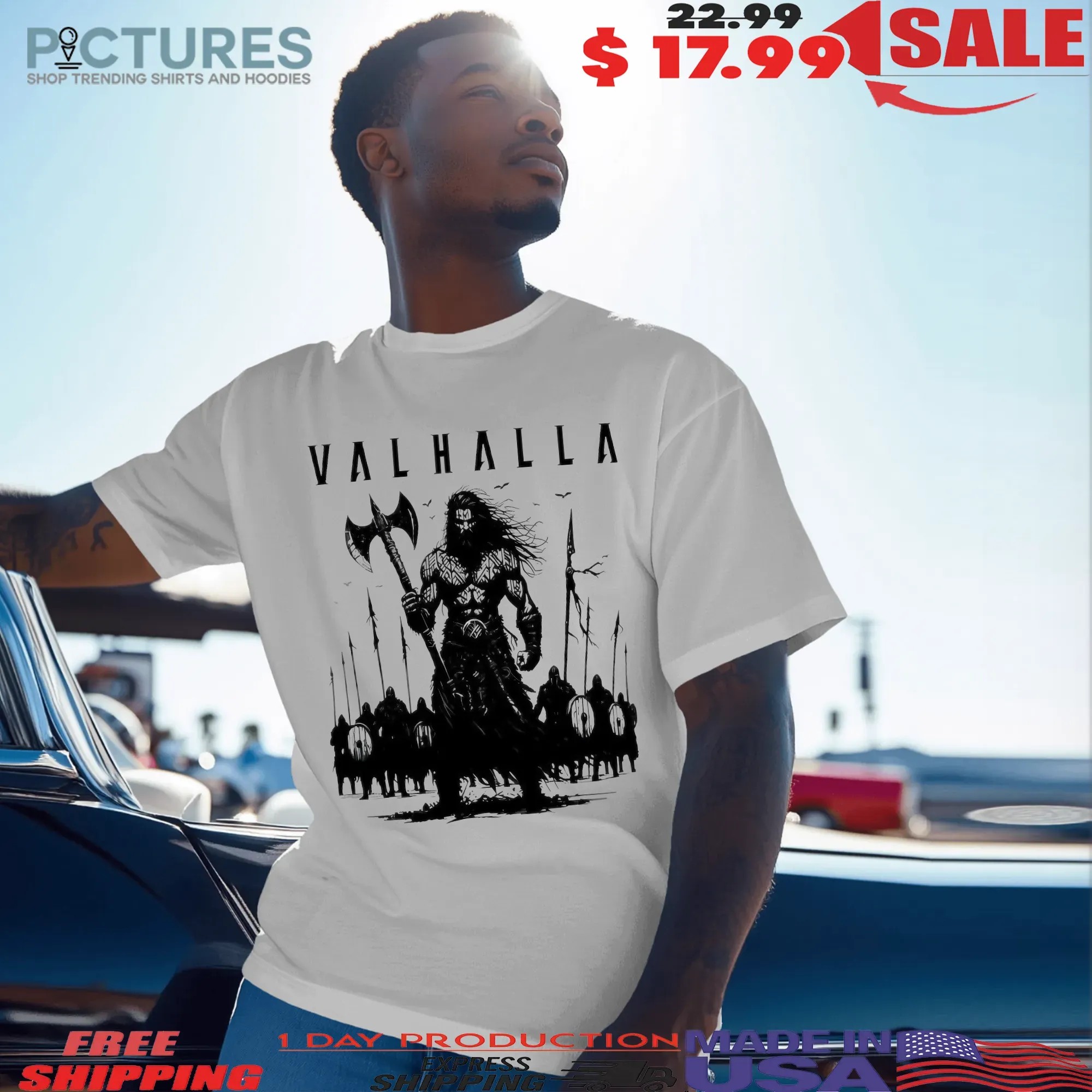 Viking Valhalla Army Ink Art T Shirt