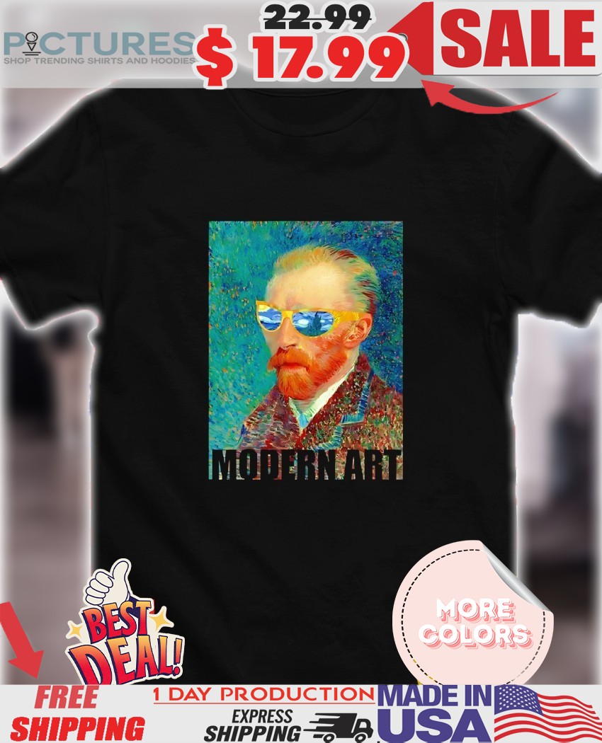 Vincent van Gogh with glasses modern art shirt