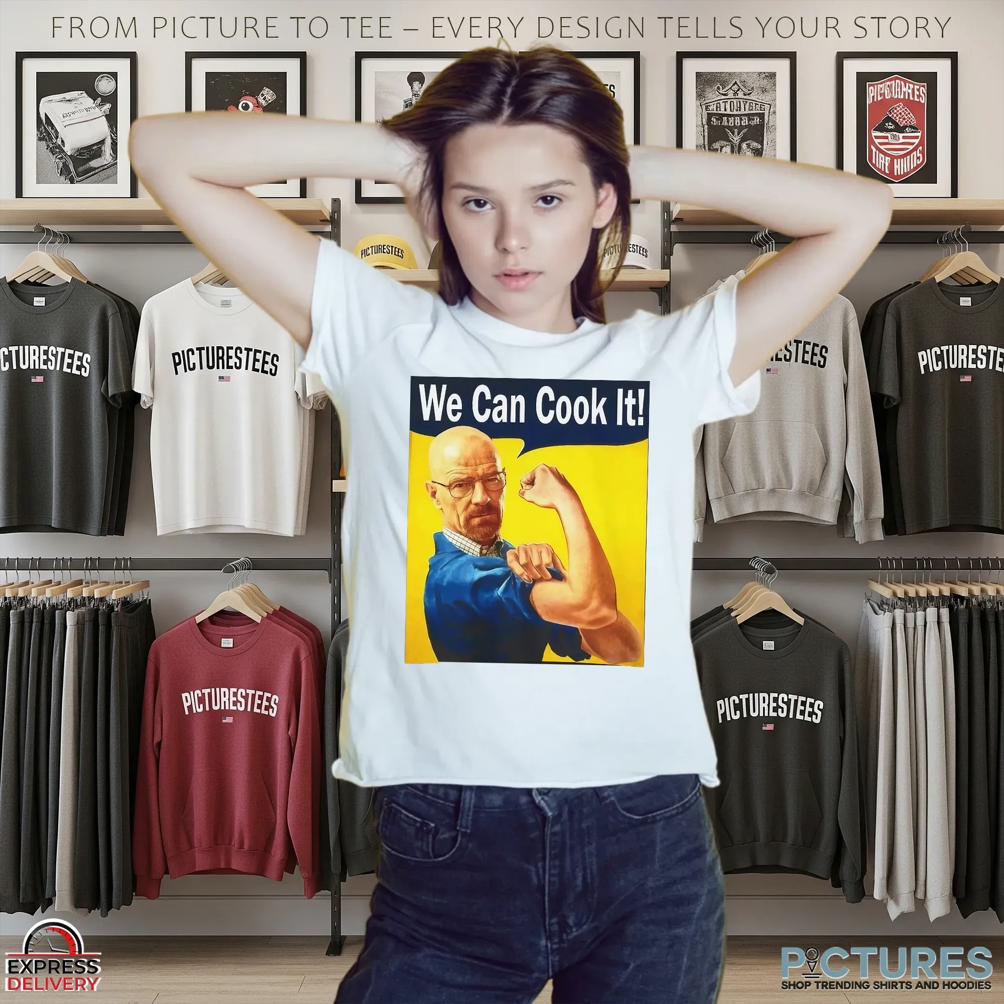Walter White We Can Cook It Rosie The Riveter Parody Meme T Shirt