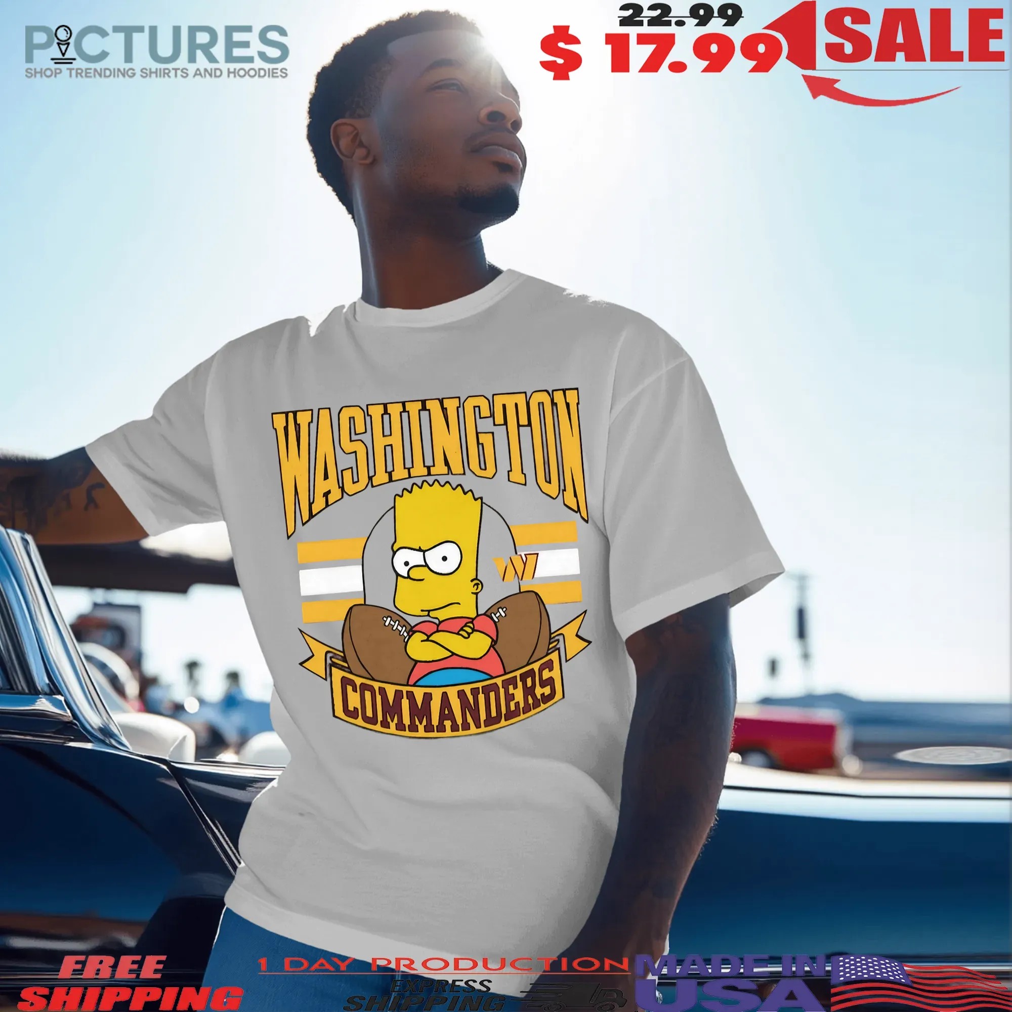 Washington Commanders football The Simpsons Mashup T Shirt