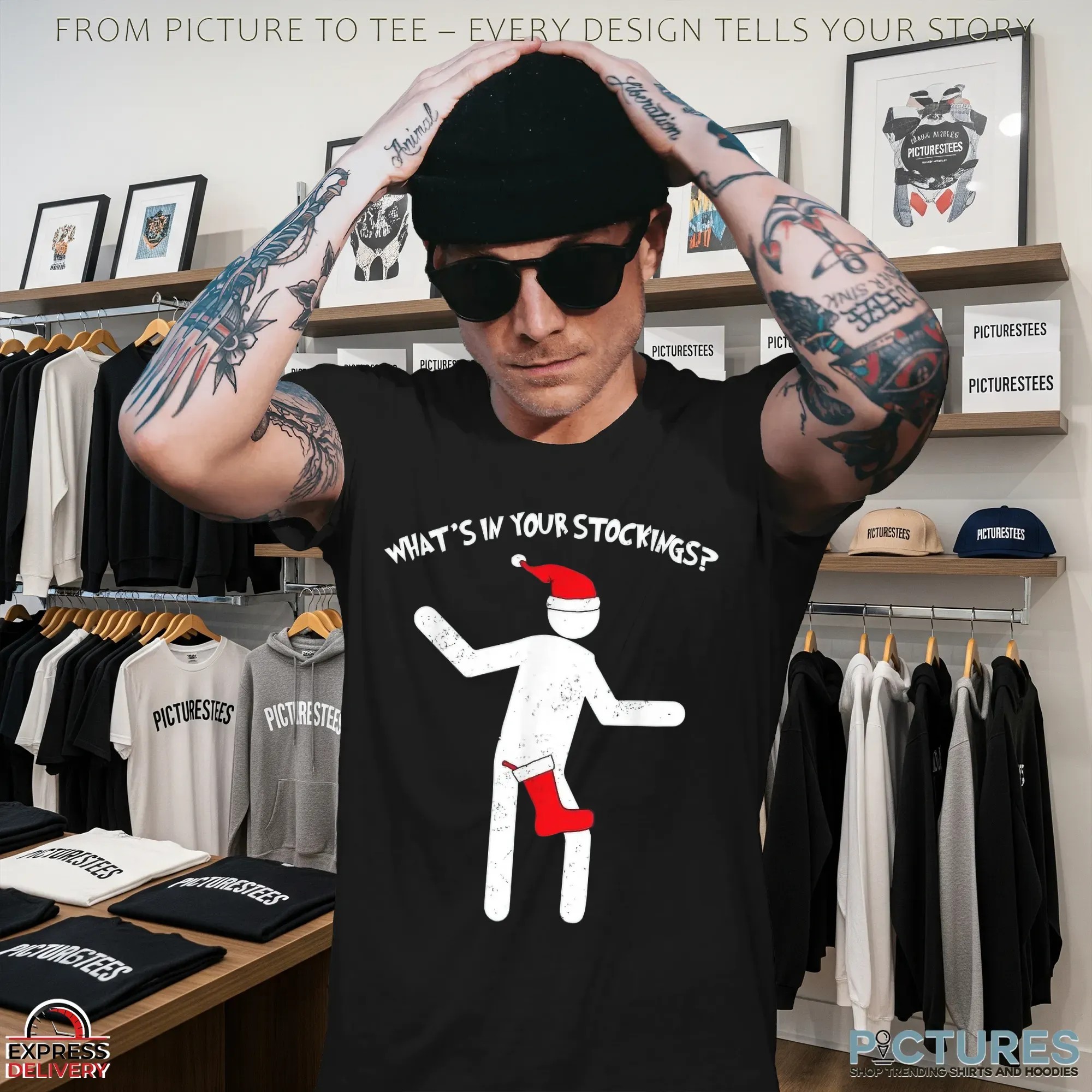 What's In Your Stocking Funny Naughty Christmas T Shirt 9 What's In Your Stocking Funny Naughty Christmas T Shirt