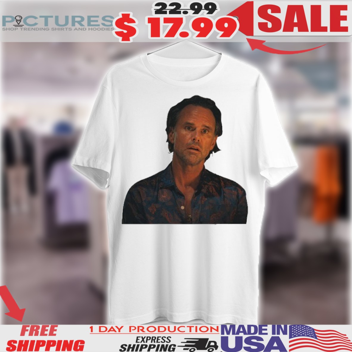 White Lotus Walton Goggins Face Shirt