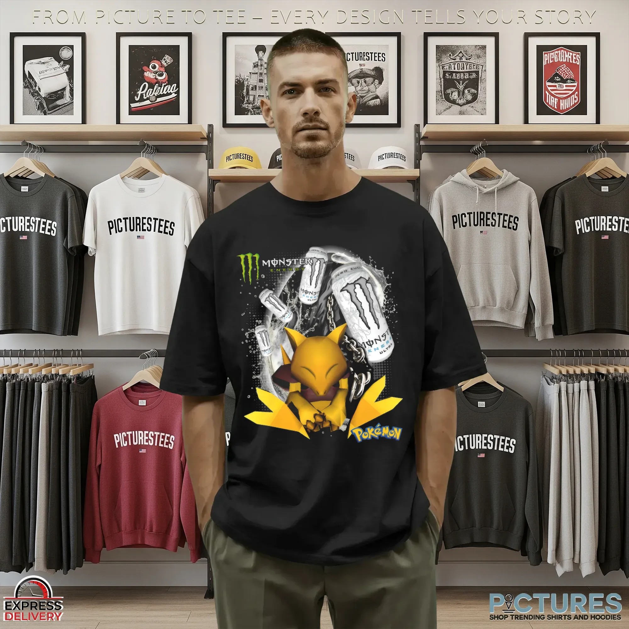 White Monster Energy Pokémon Sleeping Abra Meme T Shirt 9 White Monster Energy Pokémon Sleeping Abra Meme T Shirt