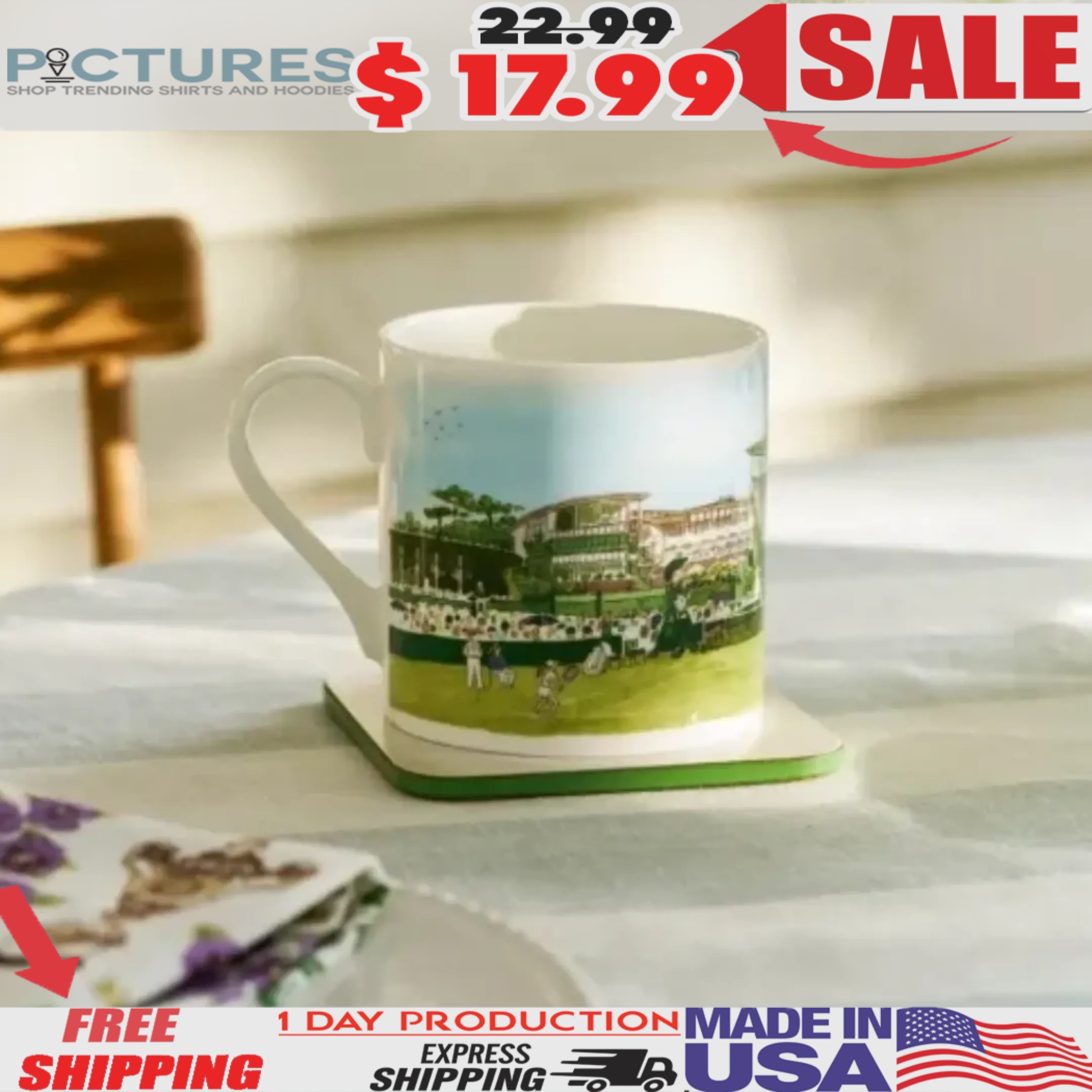 Wimbledon Illustrated Scene Mug