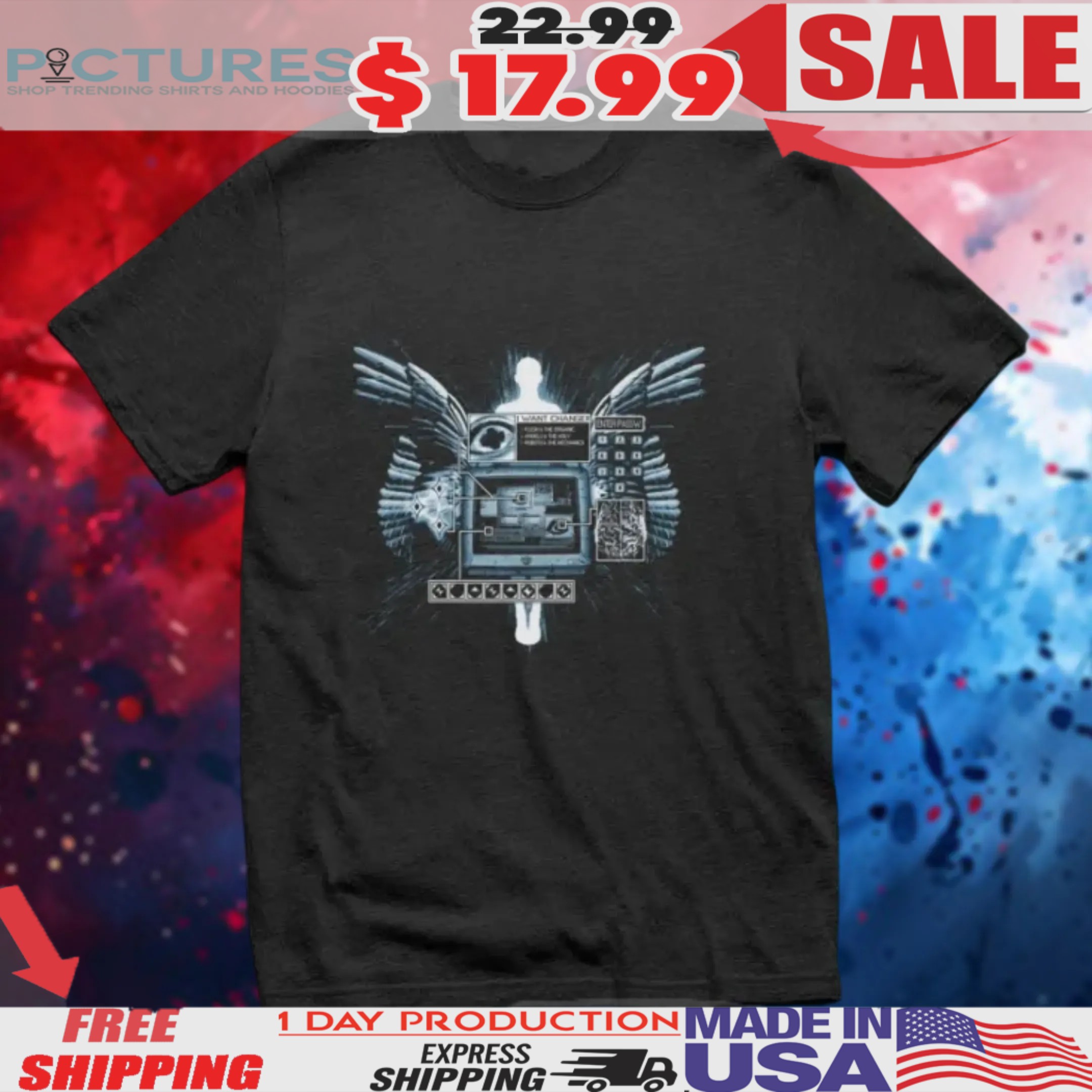 Windows 95 Screen Display Eye Shirt