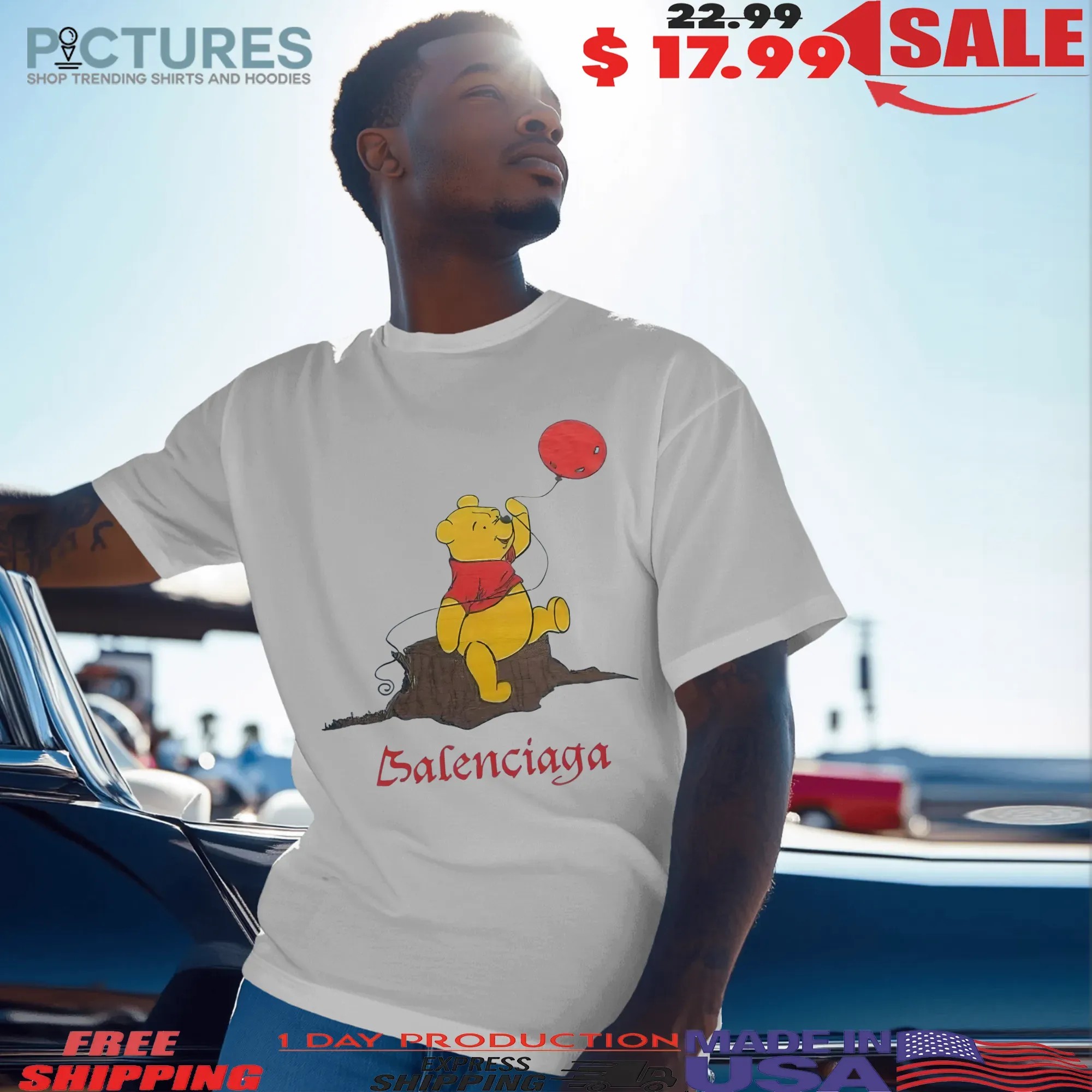Winnie The Pooh Balenciaga Balloon T Shirt