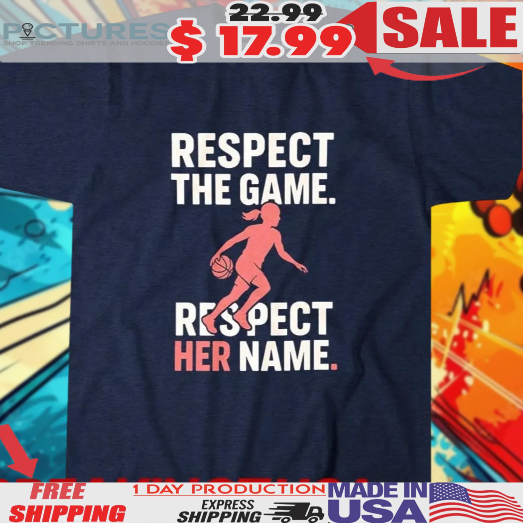 Wnba Respect The Game Respect Her Name Shirt