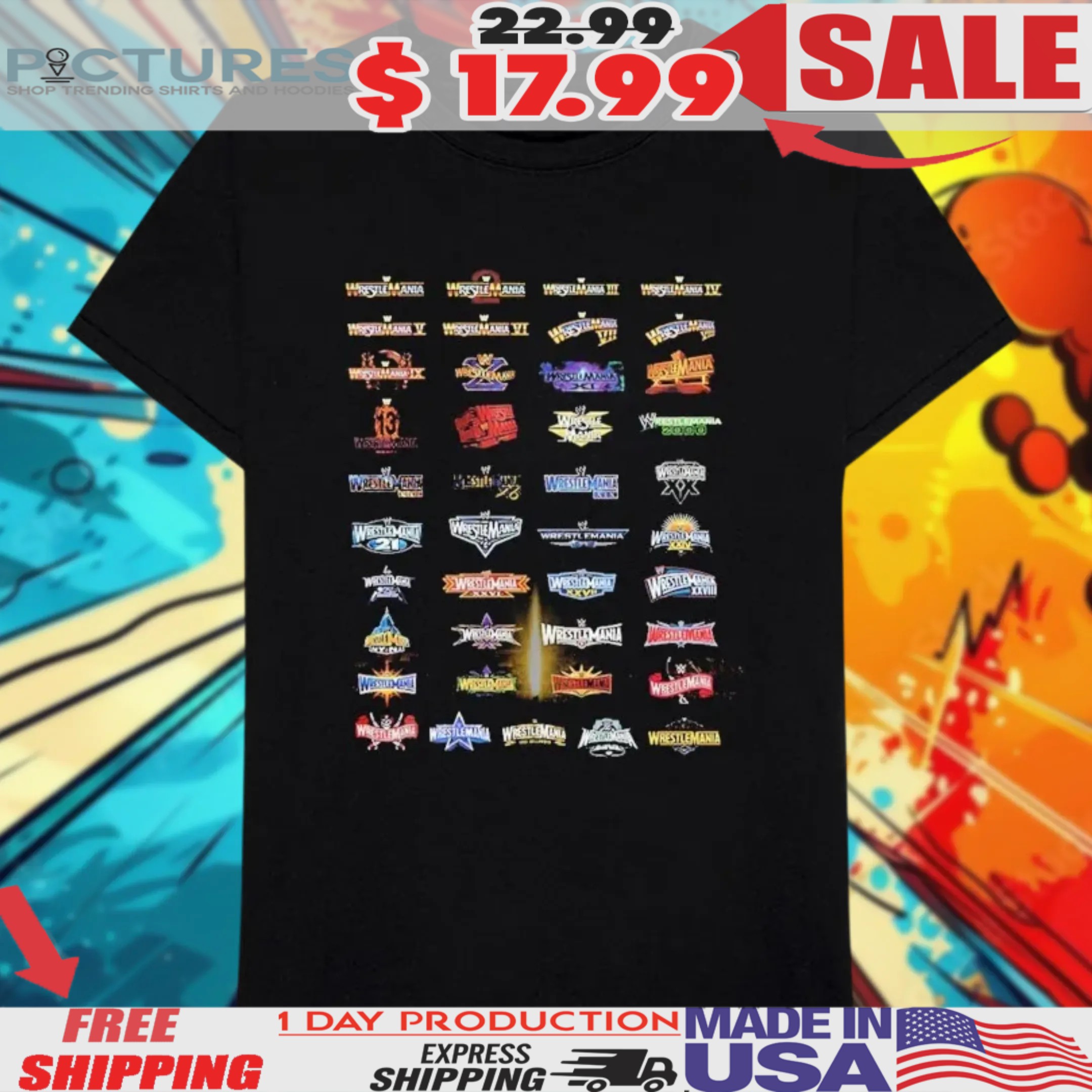 WrestleMania 41 WWE Logo Shirt