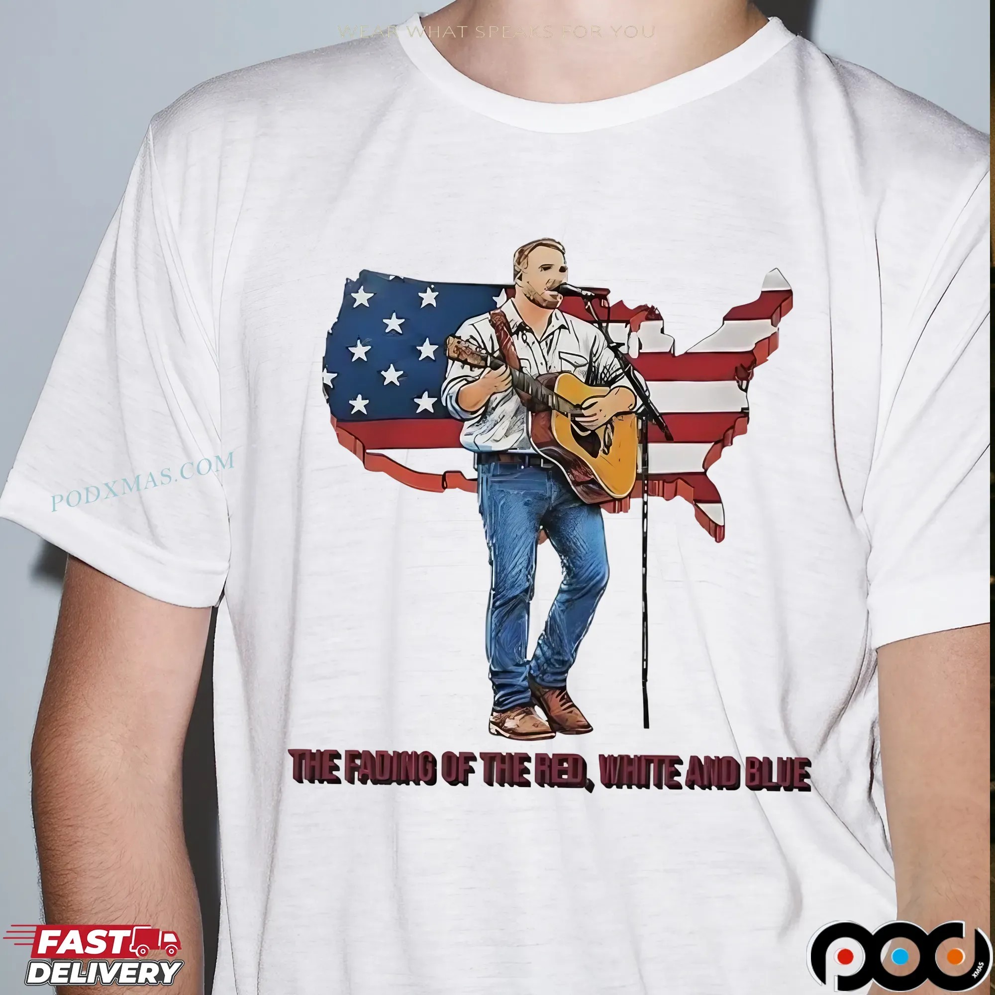 Zach Bryan The Fading Of The Red White And Blue American Flag T Shirt