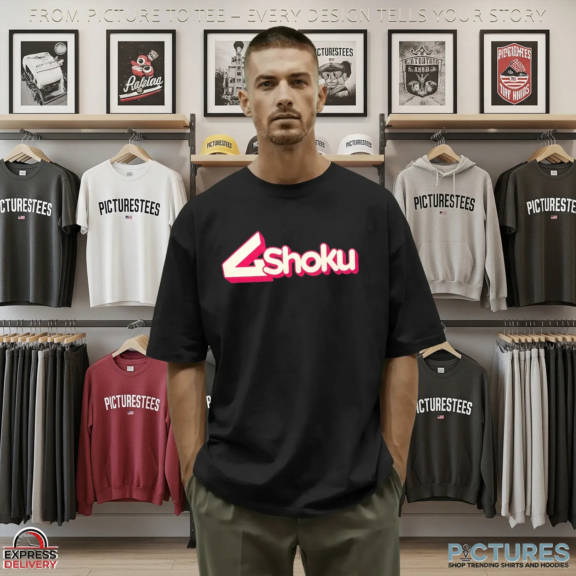 厶Shoku Unemployed Logo T Shirt