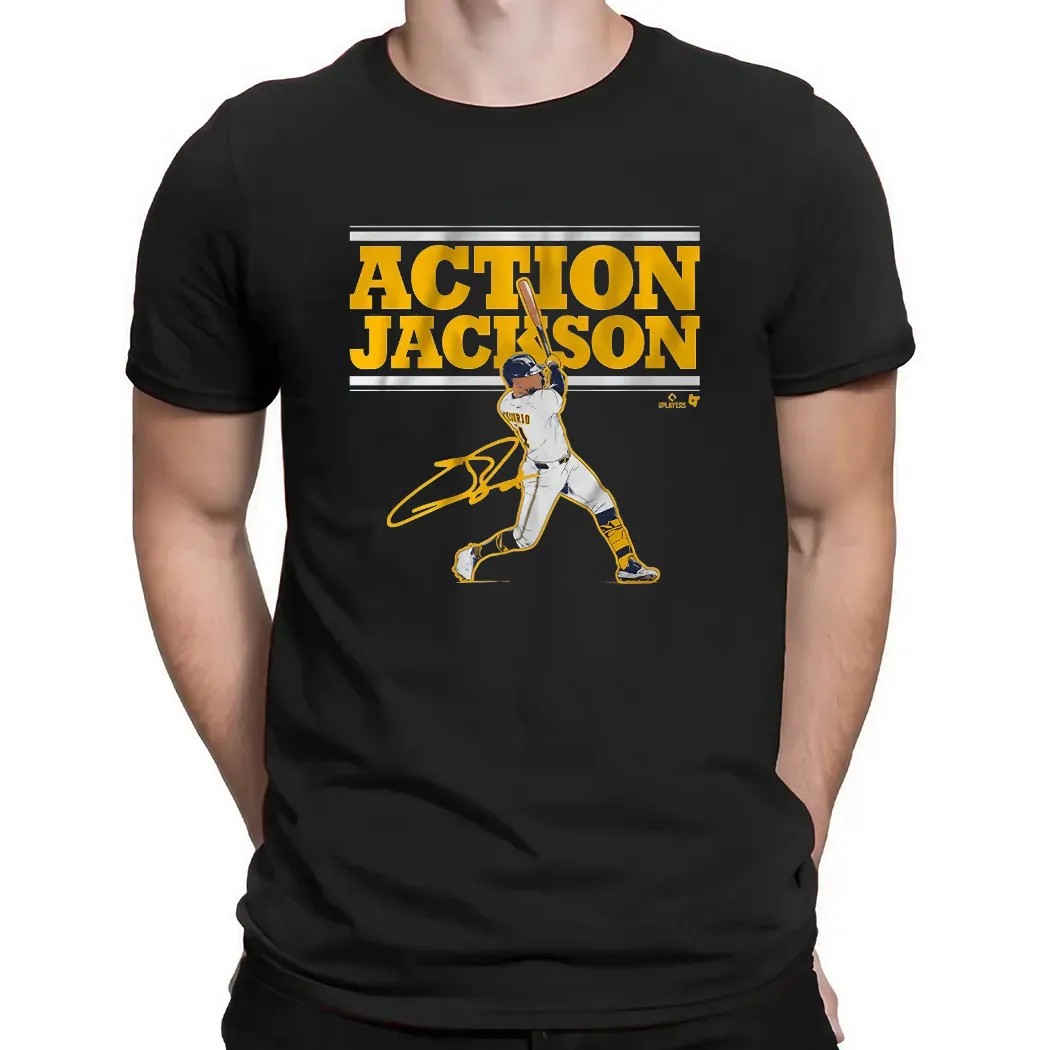 Action Jackson Chourio Milwaukee Brewers Baseball Signature T Shirt
