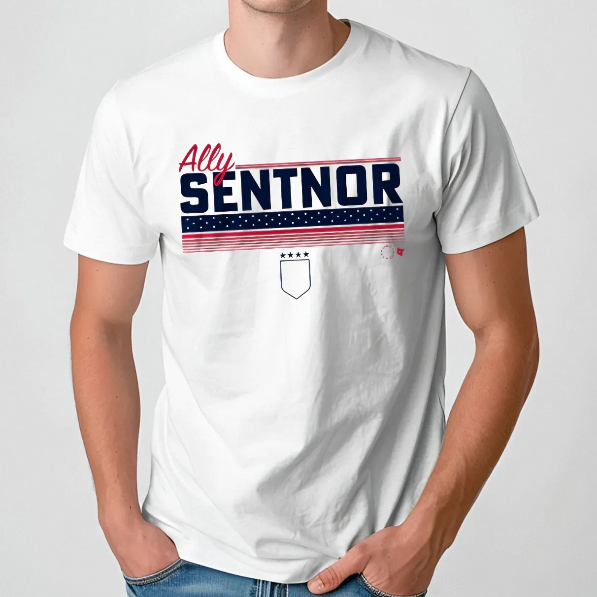 Ally Sentnor Stripe USWNTPA T Shirt