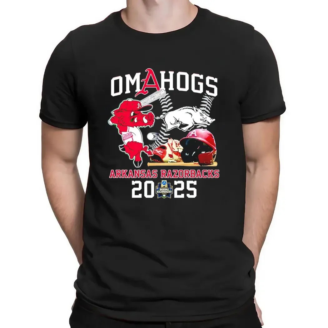 Arkansas Razorbacks Baseball OmaHogs 2025 Mascot T Shirt