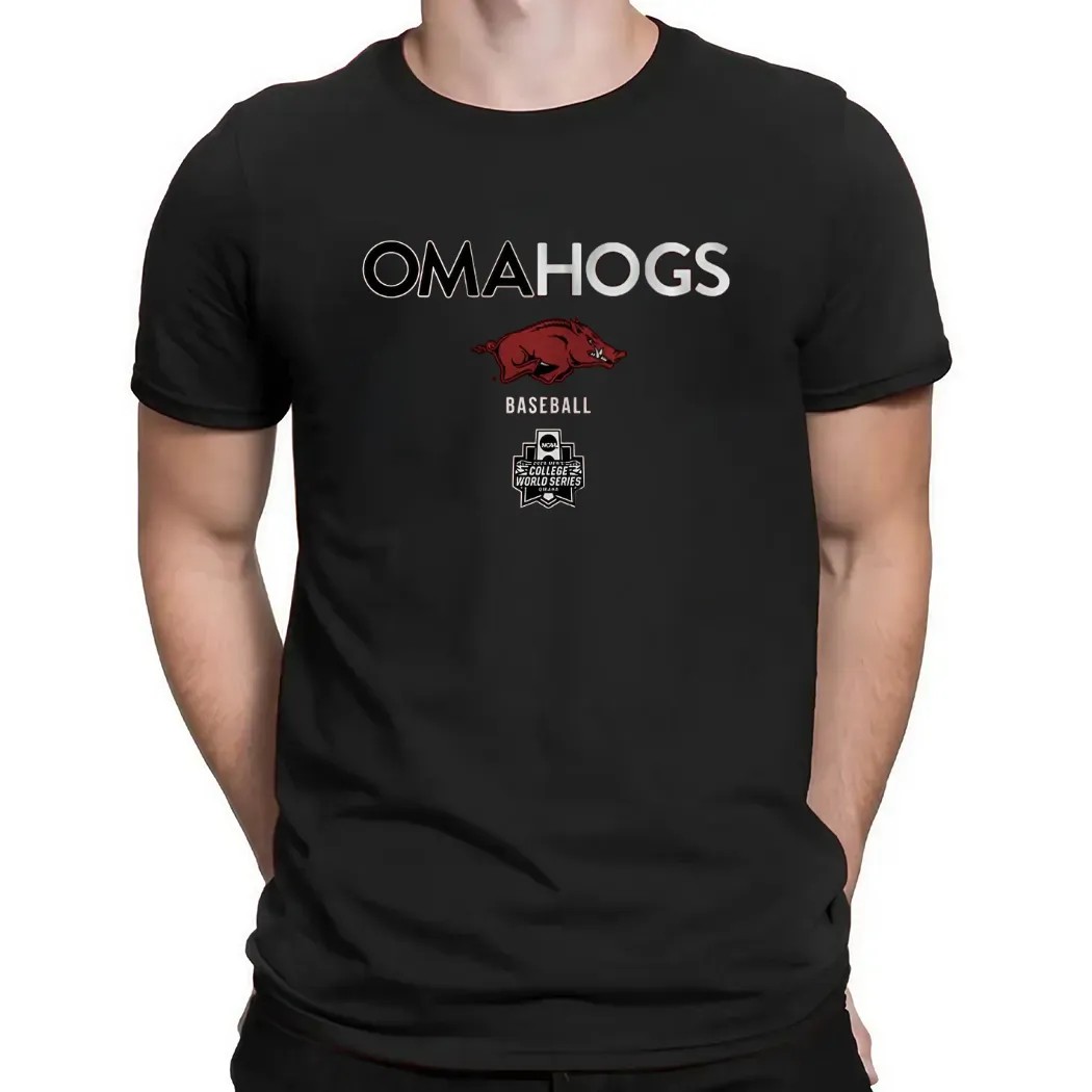 Arkansas Razorbacks Baseball Omahogs 2025 MCWS T Shirt