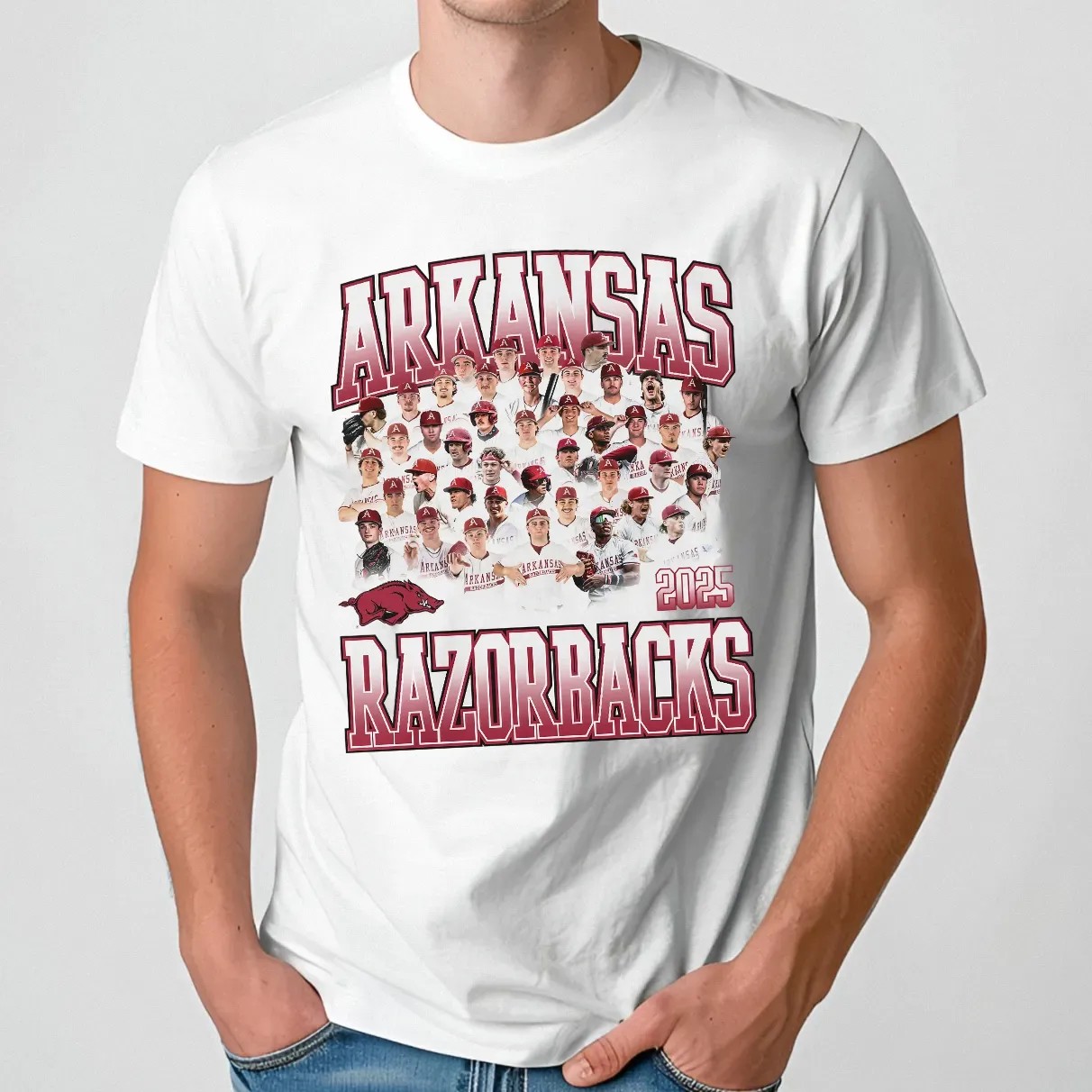 Arkansas Razorbacks Baseball Team 2025 T Shirt