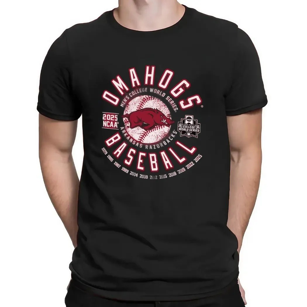 Arkansas Razorbacks Omahogs 2025 CWS NCAA T Shirt
