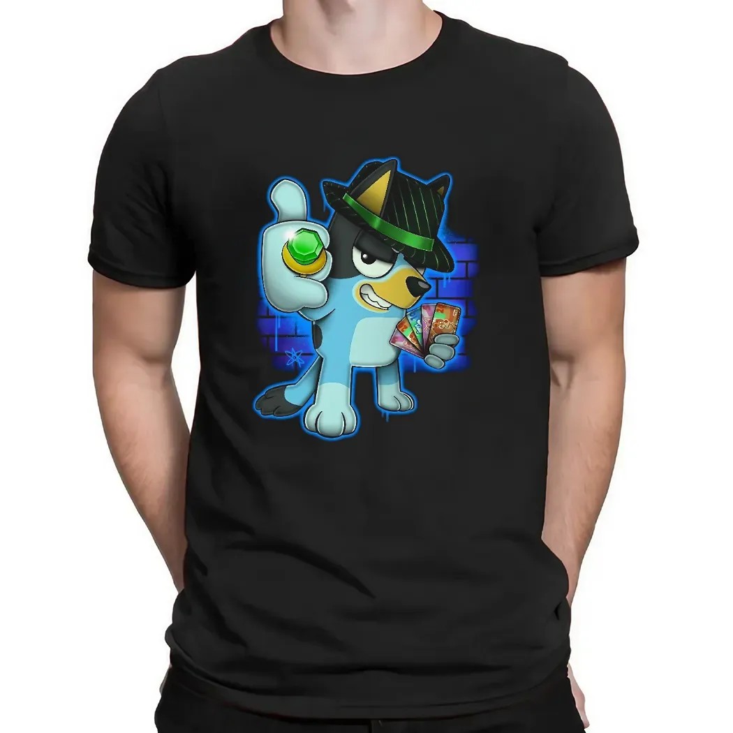 Bluey Like Green Ring Gangster Fun T Shirt